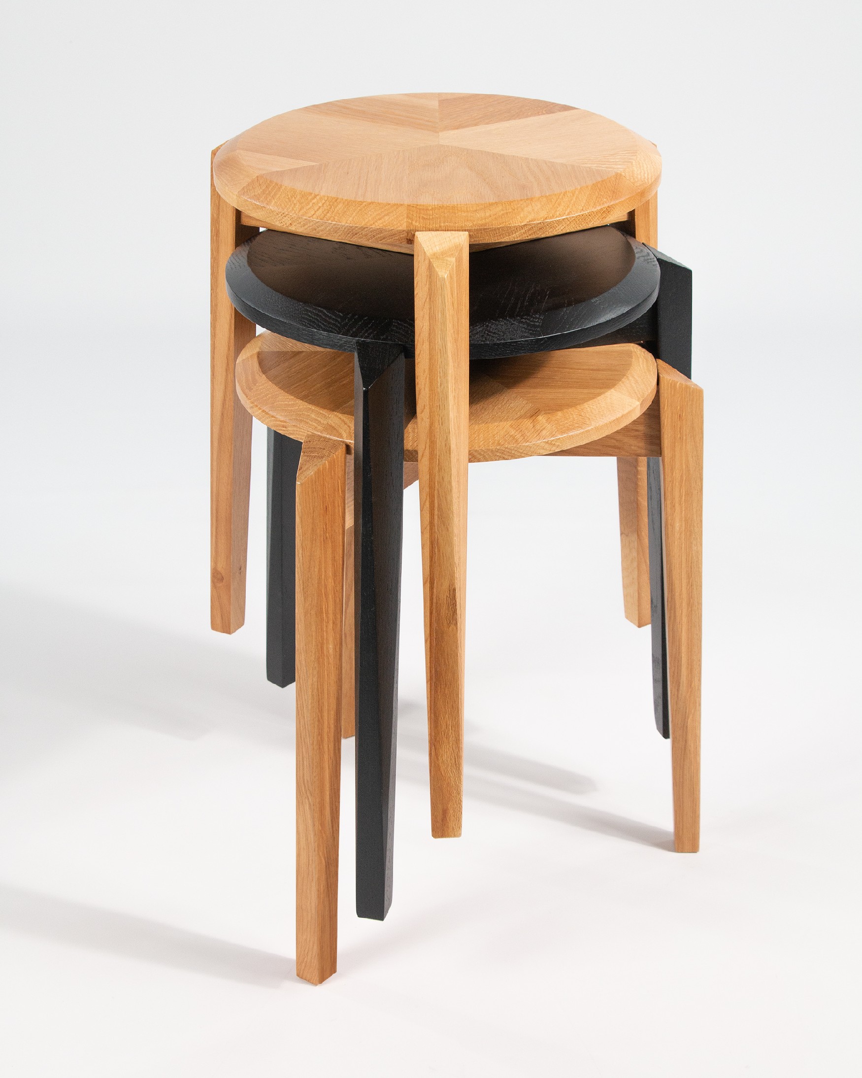 Olea stool in black oak