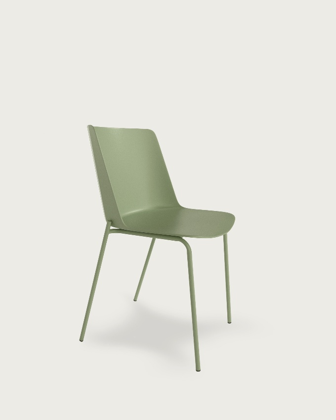 Orlando chair in chalk green polypropylene