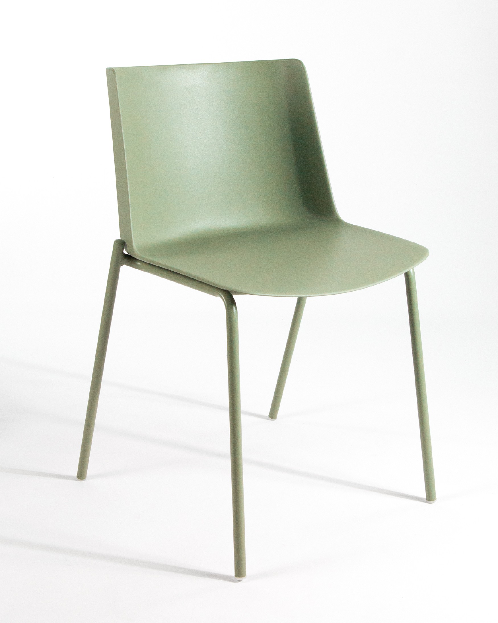 Chaise Orlando en polypropylène vert craie