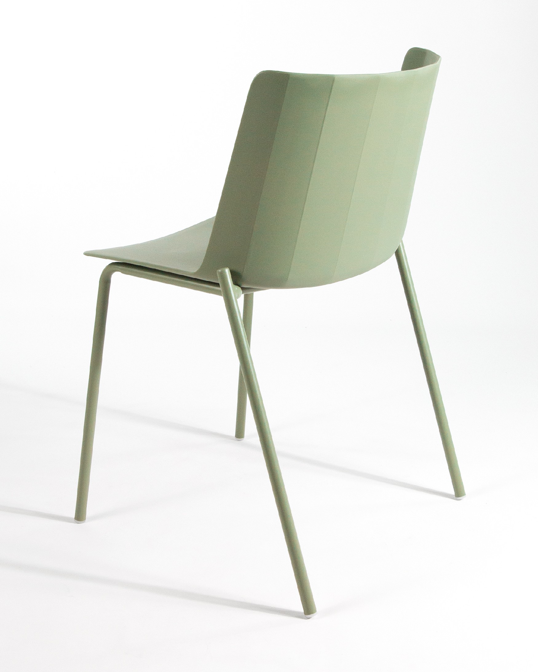 Chaise Orlando en polypropylène vert craie