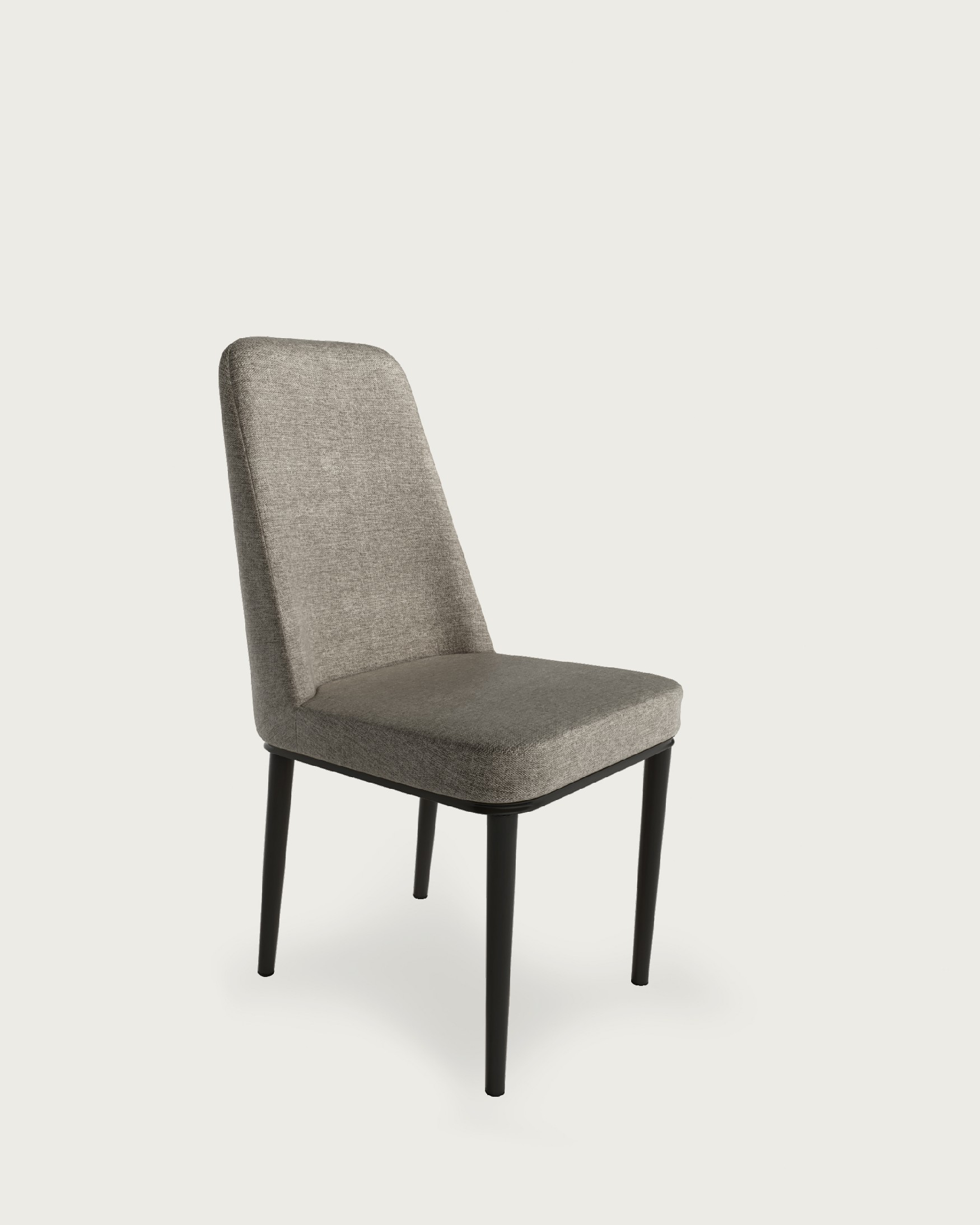 Silla Oslo con tapizado gris 10 y patas negras
