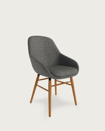 Grey upholstery – Wooden legs