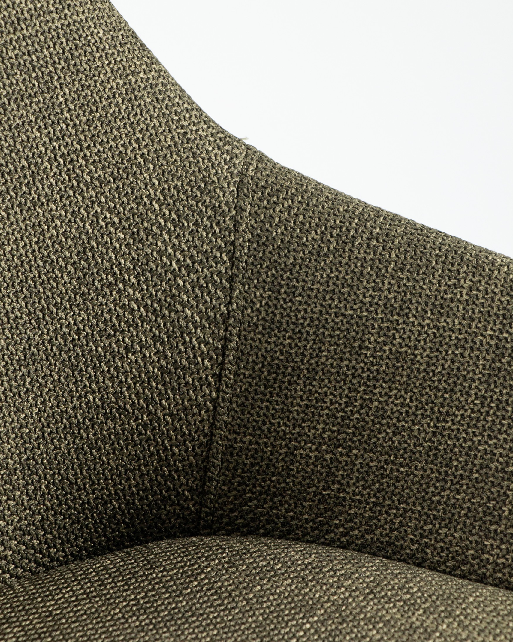 Ottawa chair with green upholstery and wooden legs