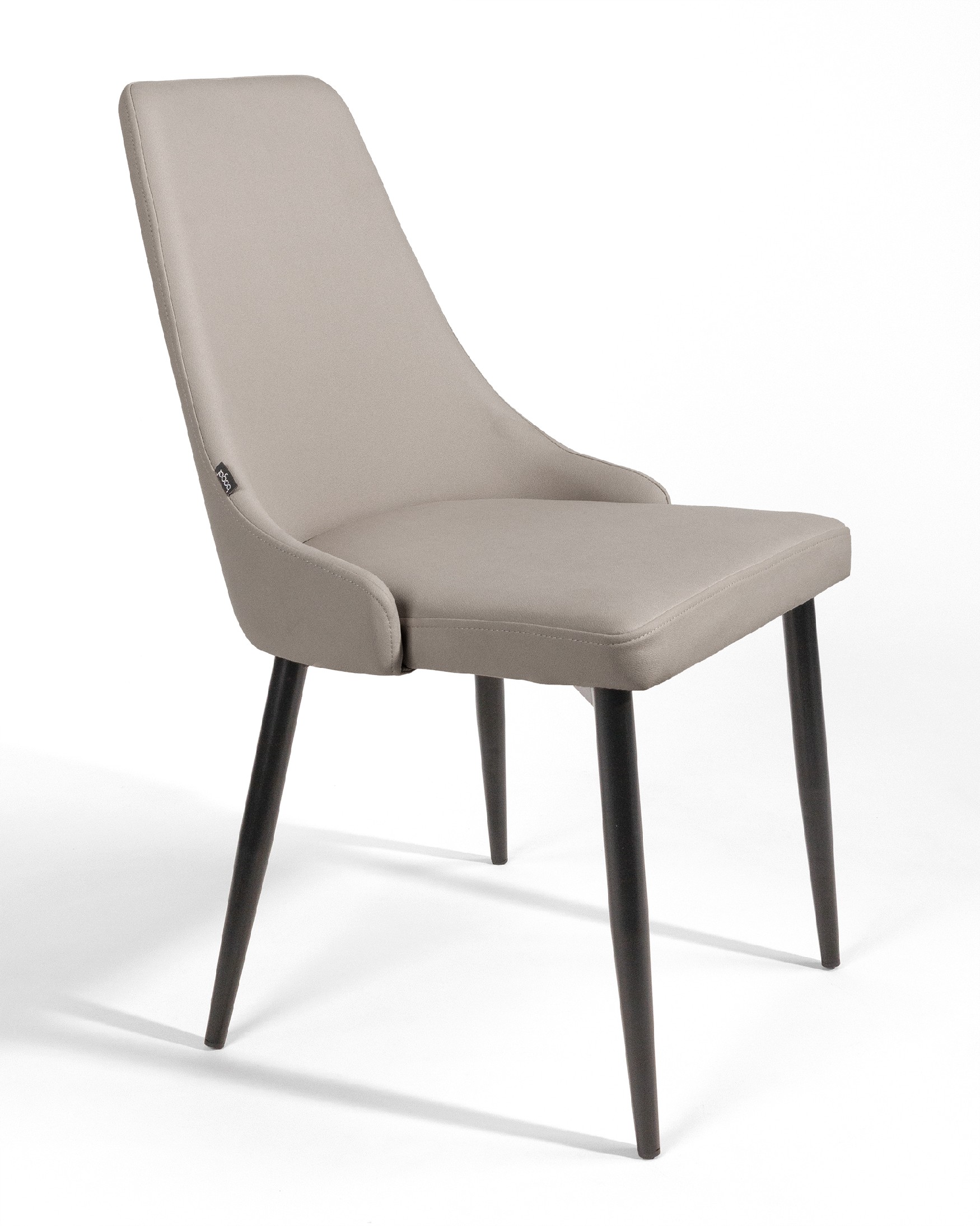 Silla París con tapizado gris 99 y patas negras
