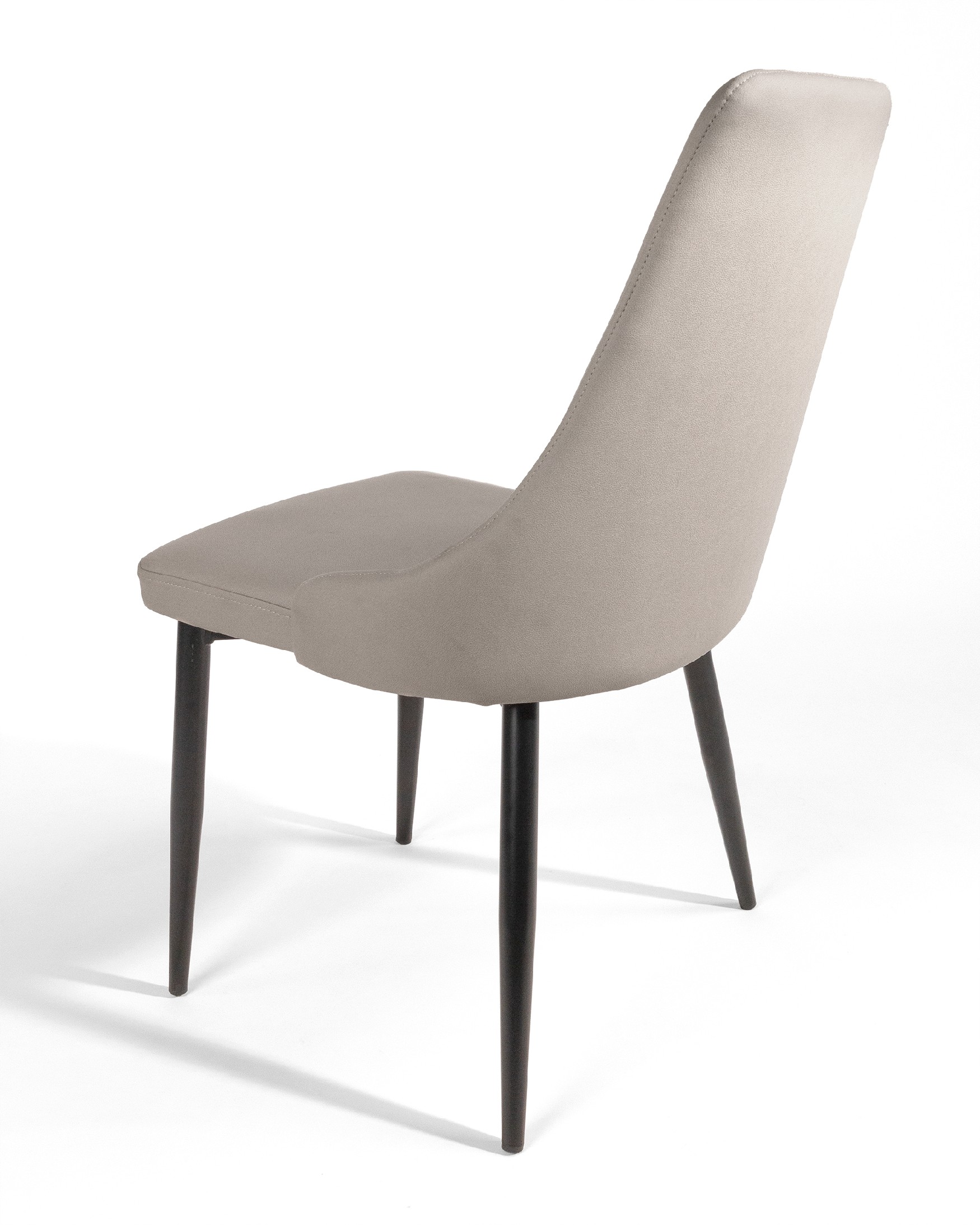 Silla París con tapizado gris 99 y patas negras