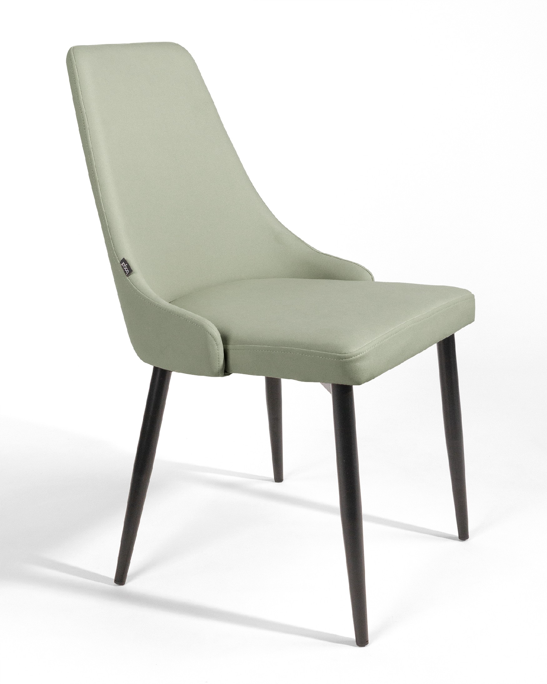 París chair with moss upholstery and black legs