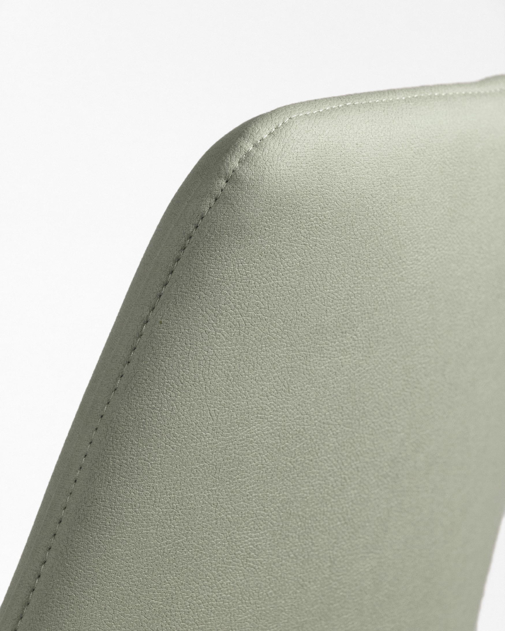 París chair with moss upholstery and black legs