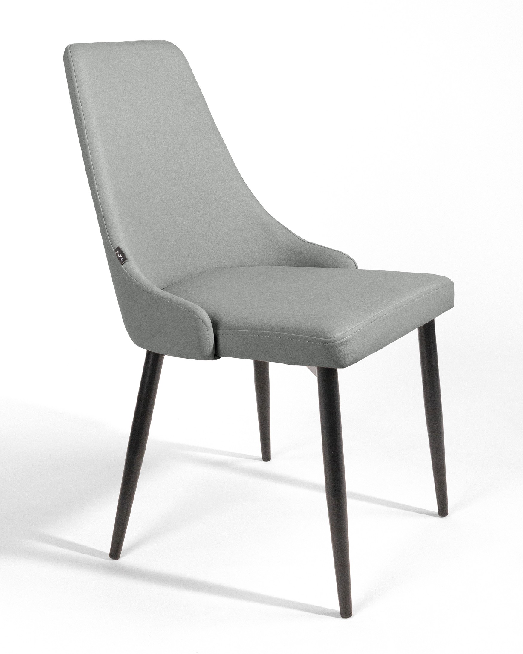 París chair with lead upholstery and black legs