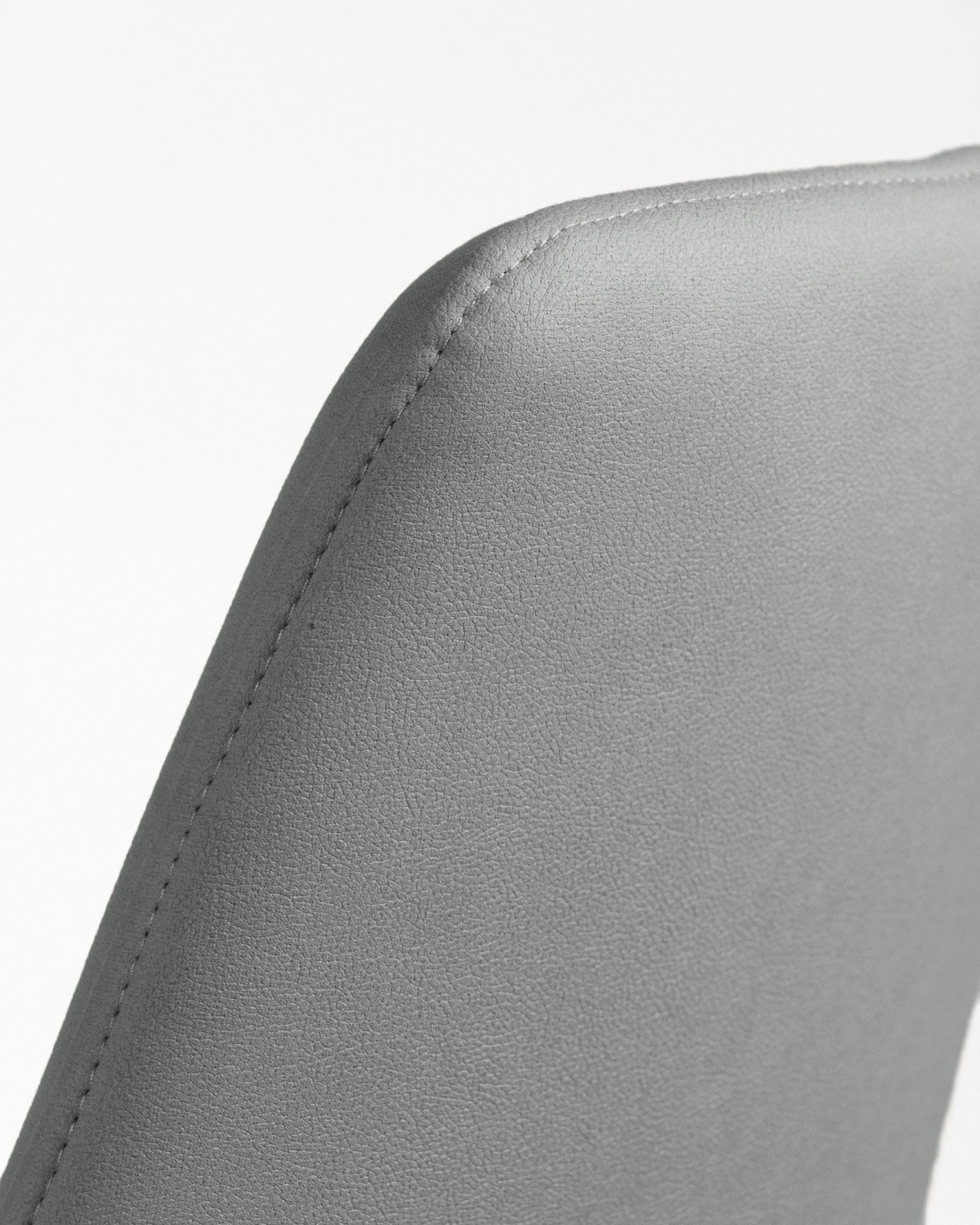 París chair with lead upholstery and black legs