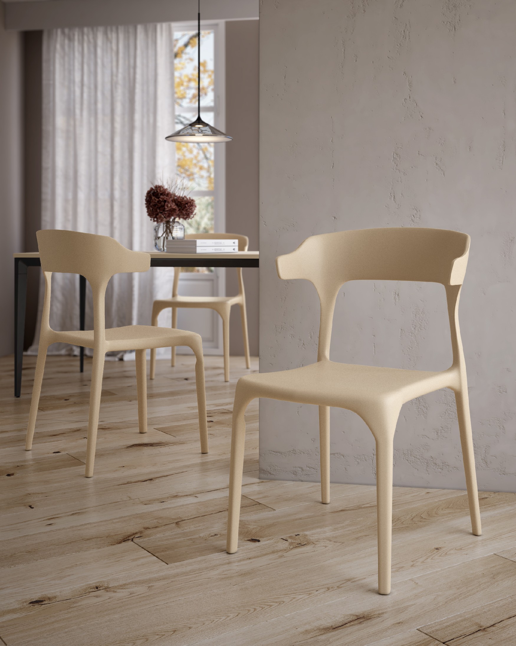 Chaise Pisa en polypropylène sable