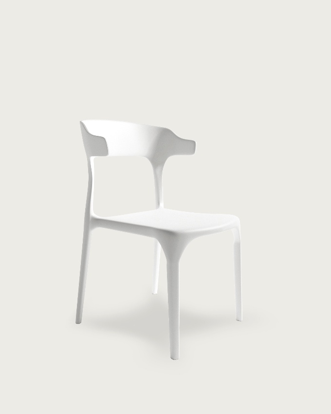 Silla Pisa de polipropileno color blanco