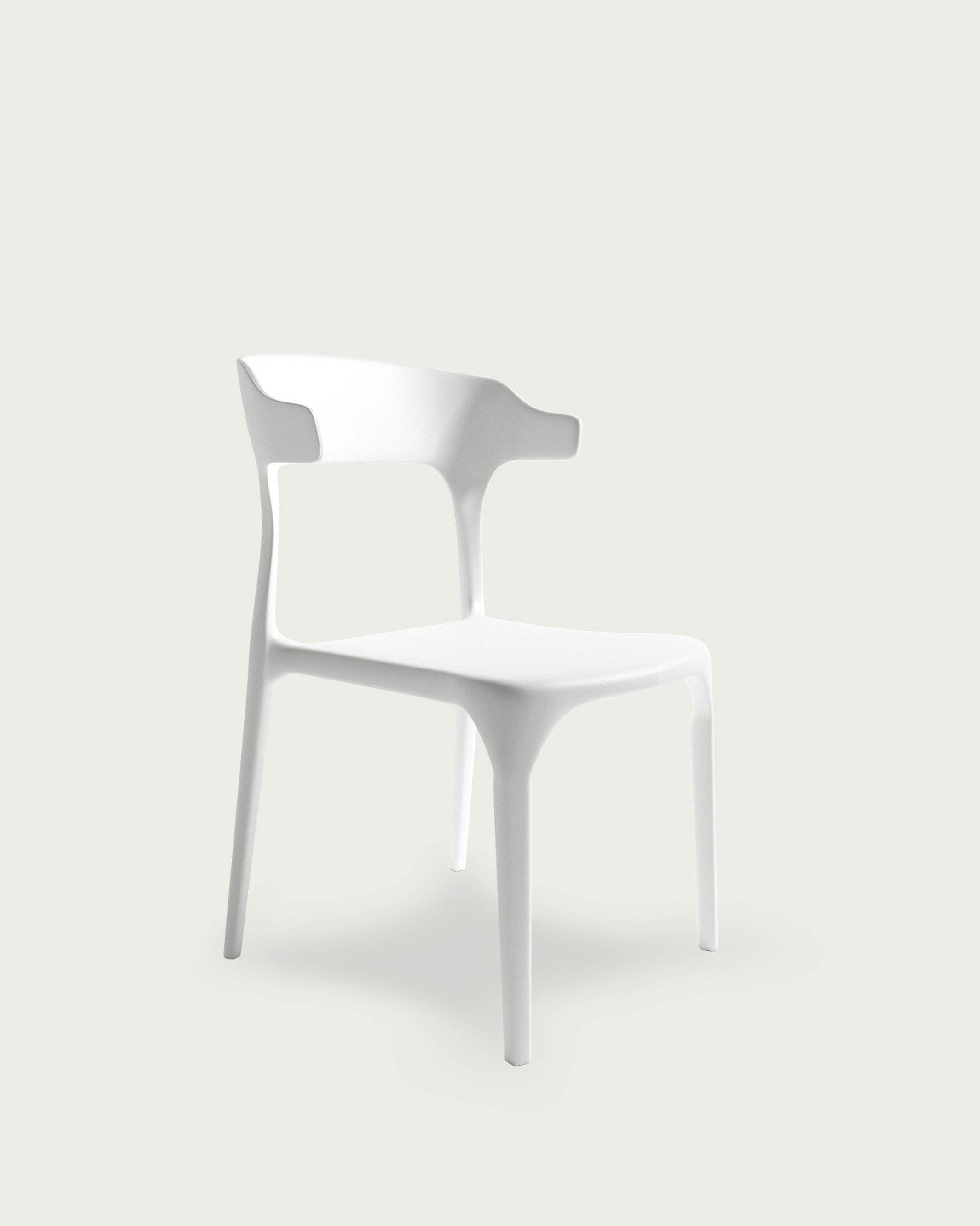 Pisa polypropylene chair in white