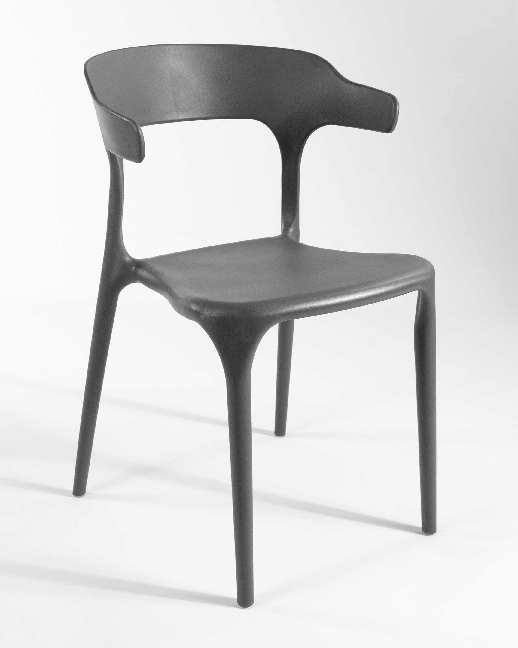 Chaise Pisa en polypropylène couleur graphite