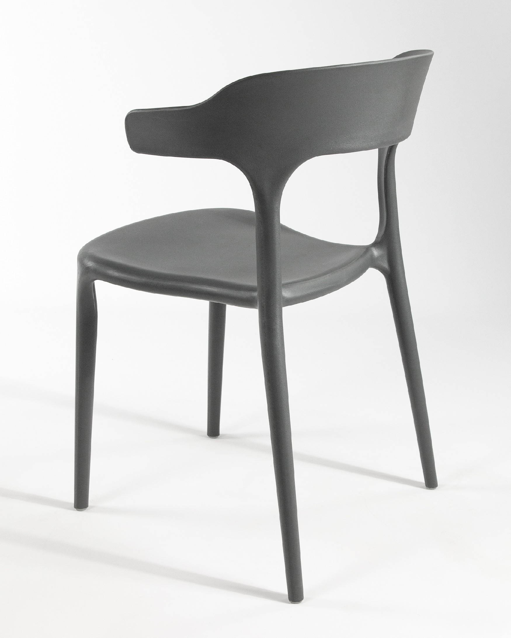 Chaise Pisa en polypropylène couleur graphite