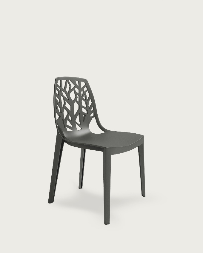 Chair Praga in graphite polypropylene
