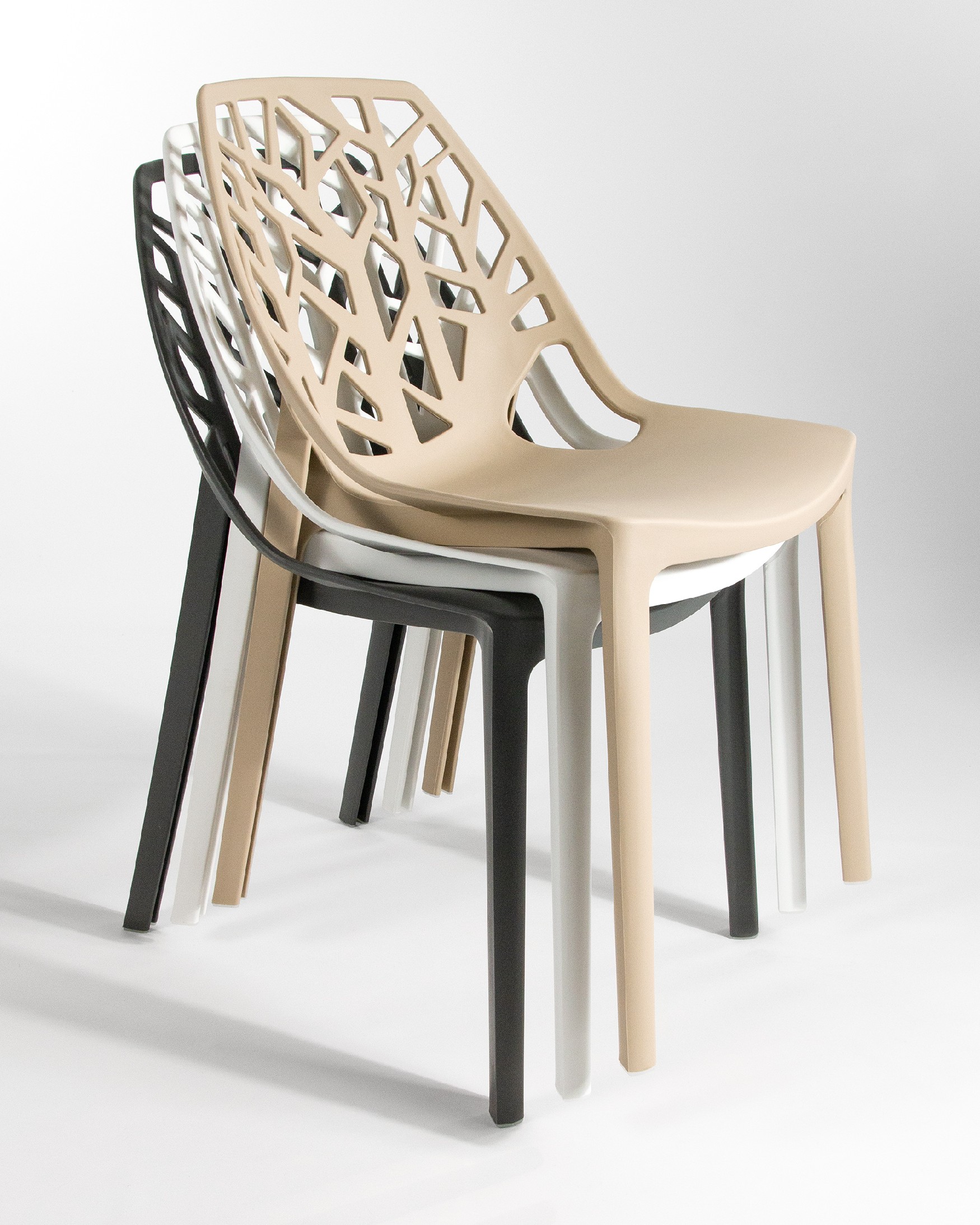 Chair Praga in graphite polypropylene