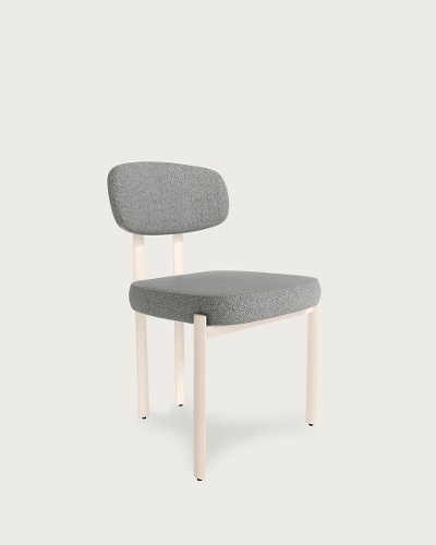 Grey upholstery – Ivory metal legs