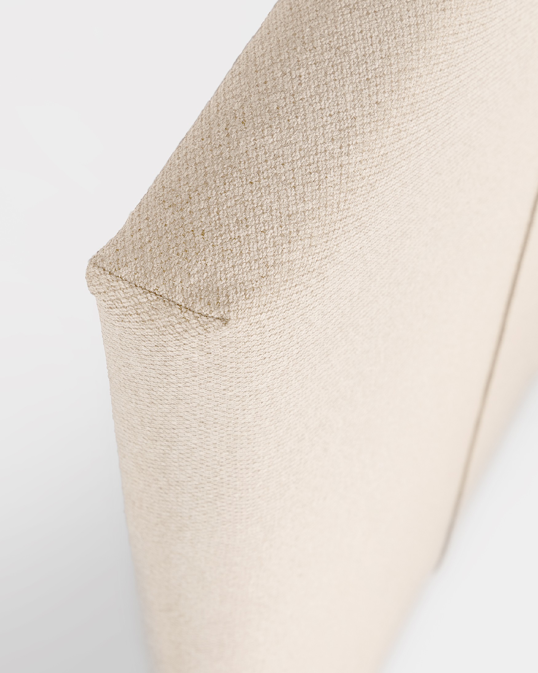 Tête de lit rembourrée crème Ray de 108 x 120 cm