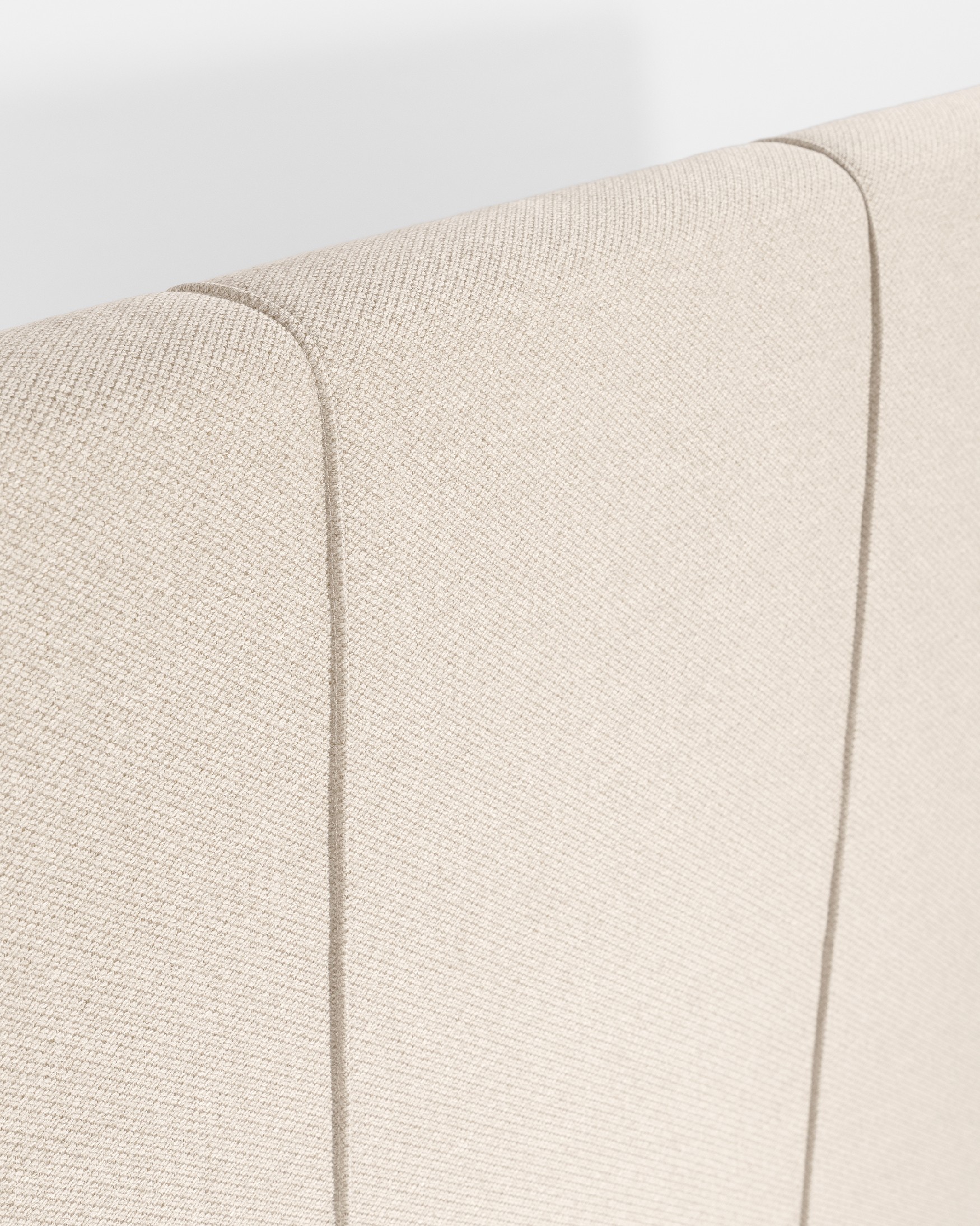Tête de lit rembourrée crème Ray de 108 x 120 cm