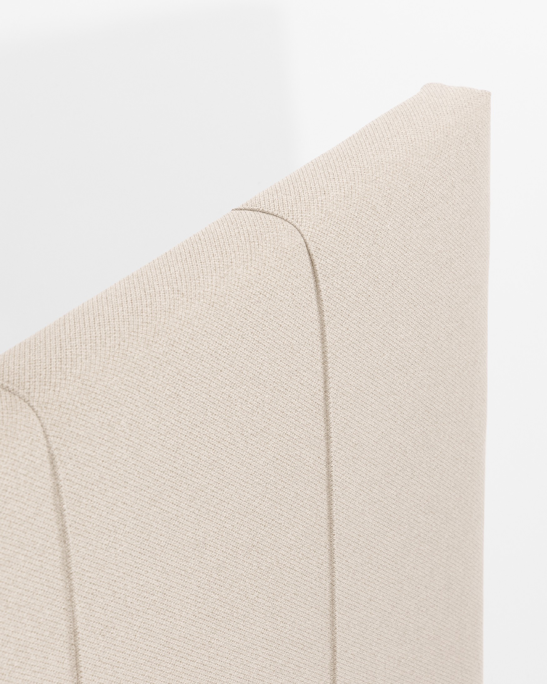 Tête de lit rembourrée crème Ray de 108 x 120 cm