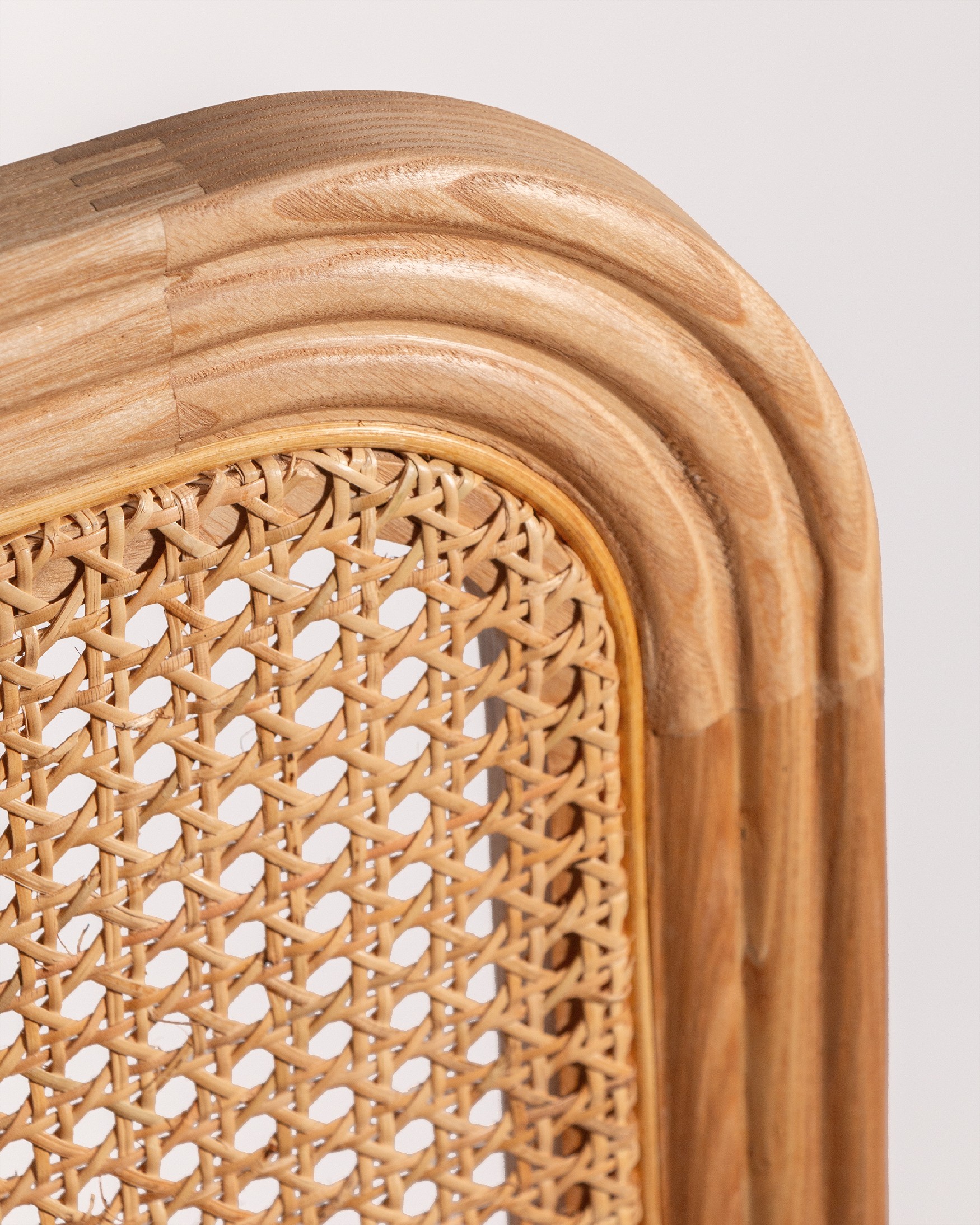 Ash Rias headboard with rattan (140/150 cm bed)