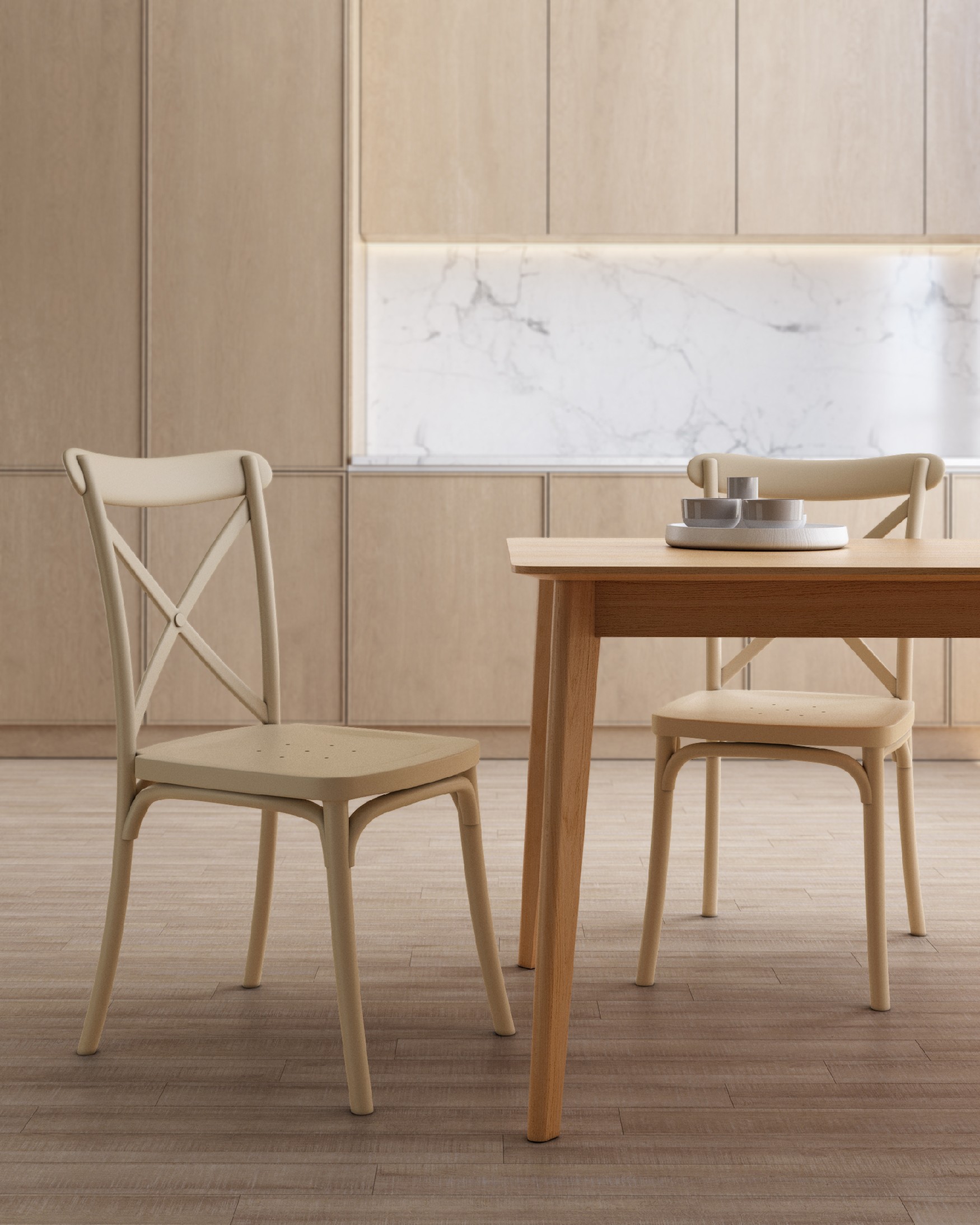 Roma polypropylene chair in sand