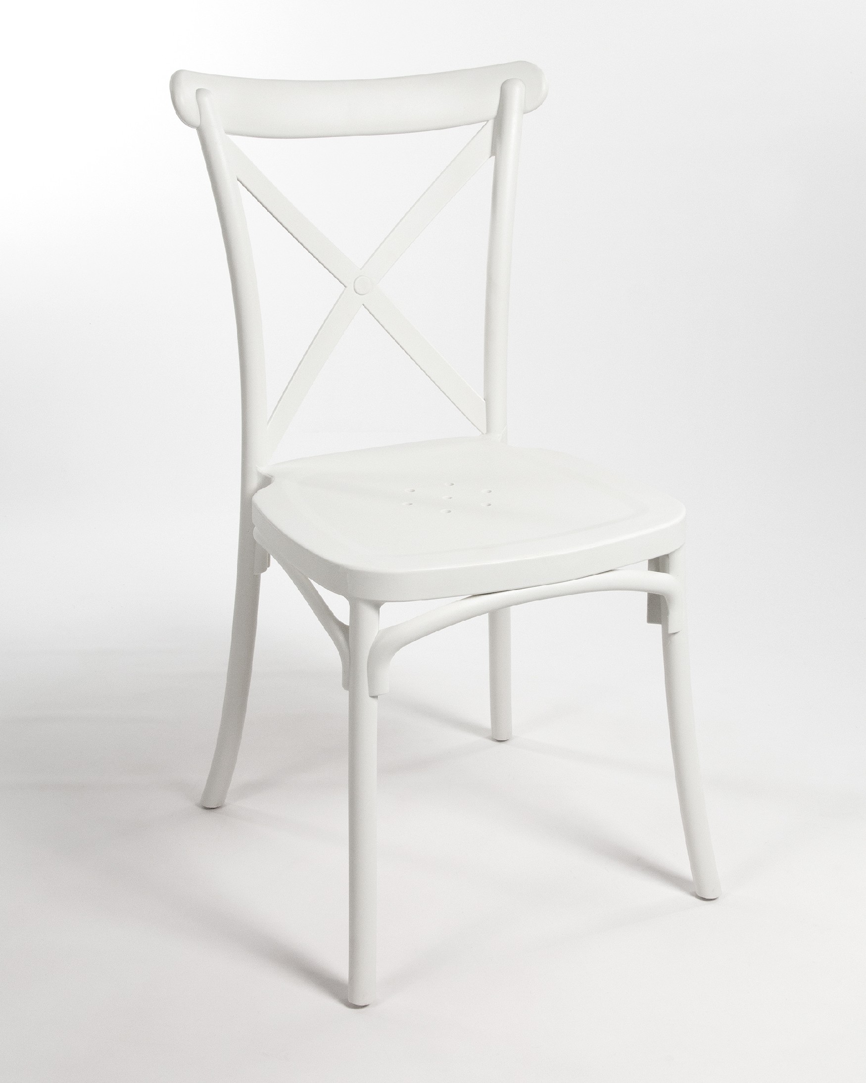 Ensemble de 4 chaises Roma en polypropylène blanc