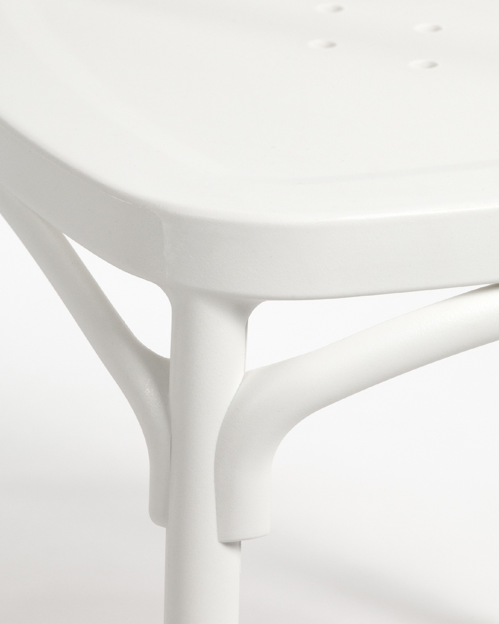Ensemble de 4 chaises Roma en polypropylène blanc