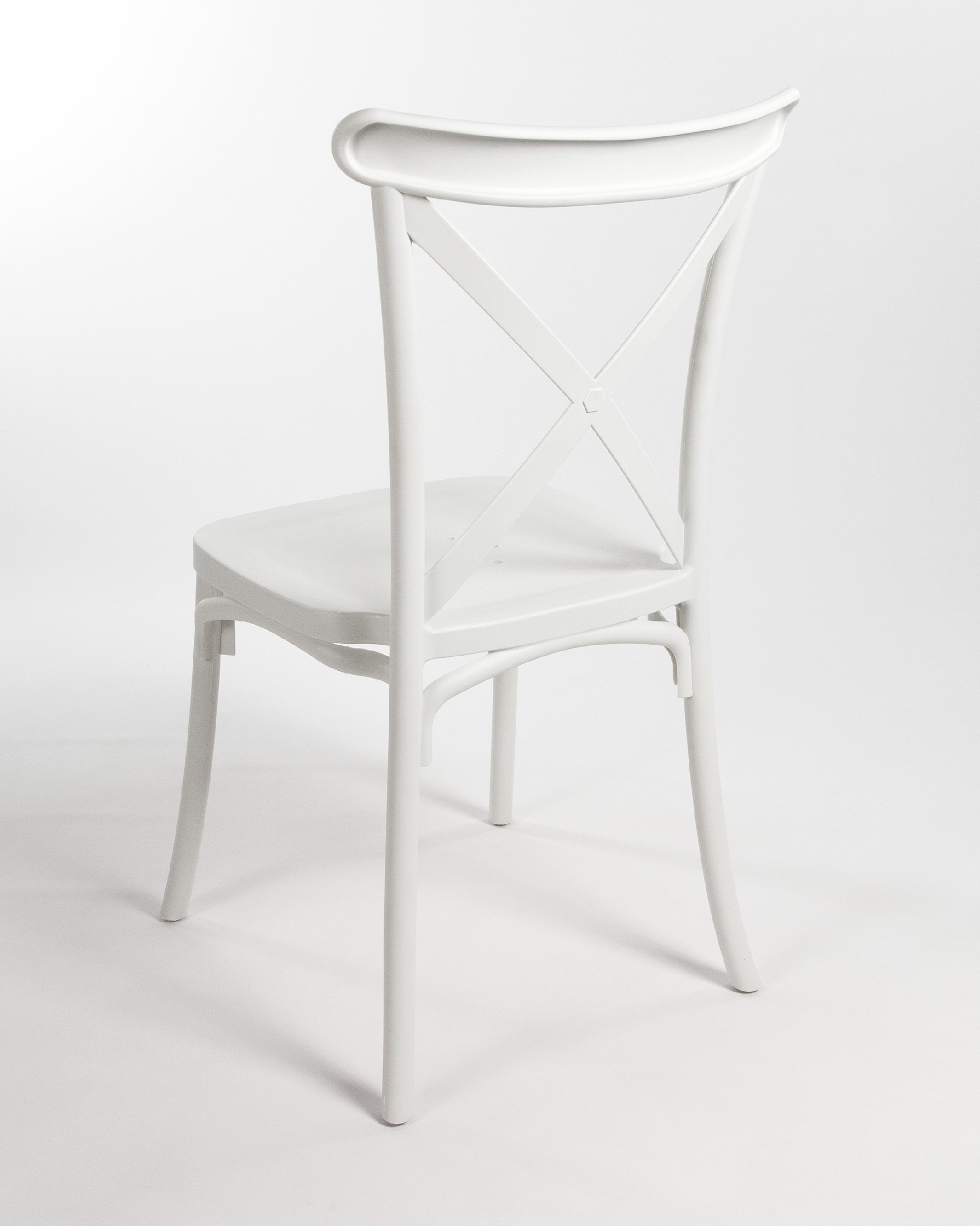 Ensemble de 4 chaises Roma en polypropylène blanc