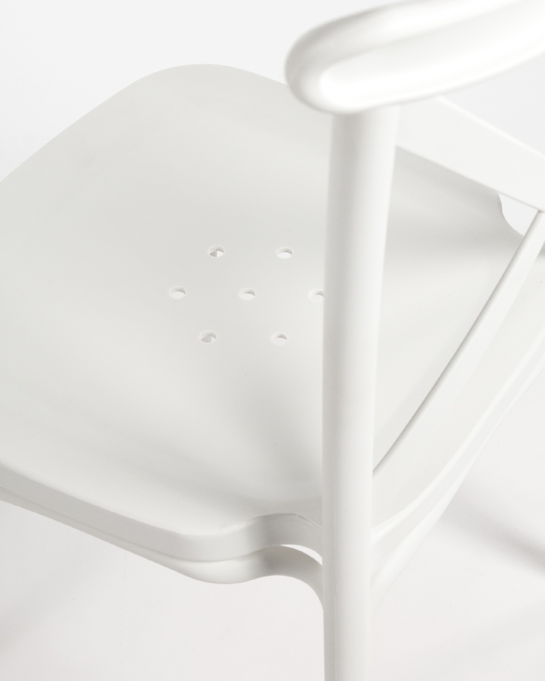 Ensemble de 4 chaises Roma en polypropylène blanc