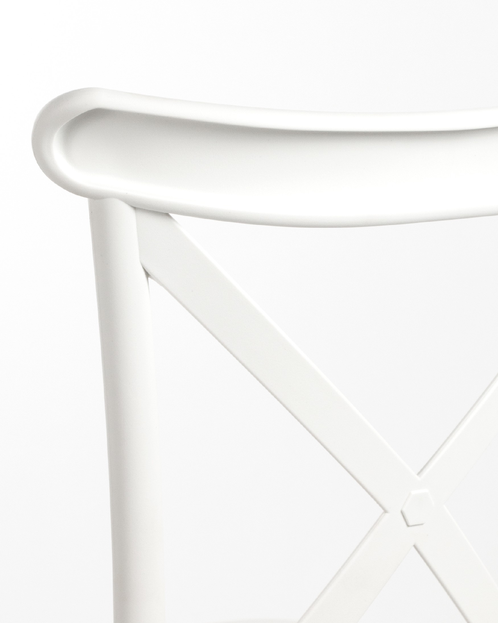 Ensemble de 4 chaises Roma en polypropylène blanc
