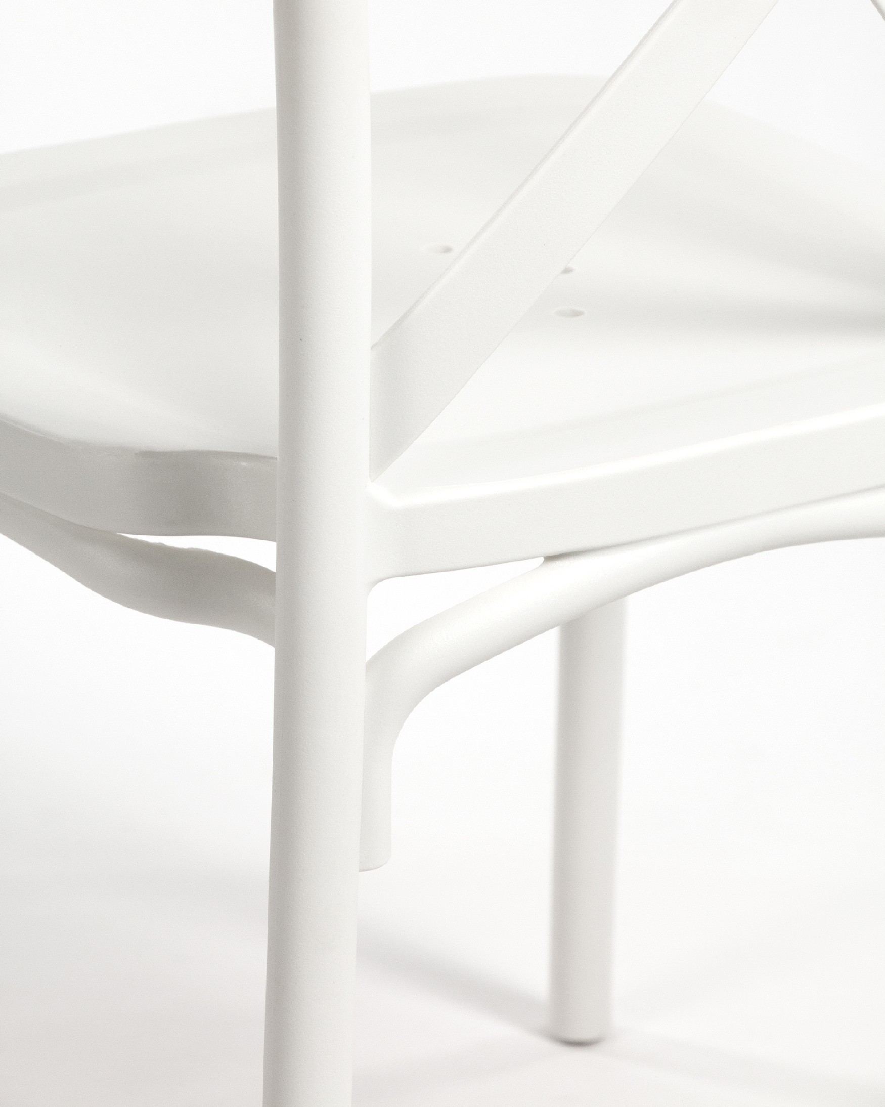 Ensemble de 4 chaises Roma en polypropylène blanc