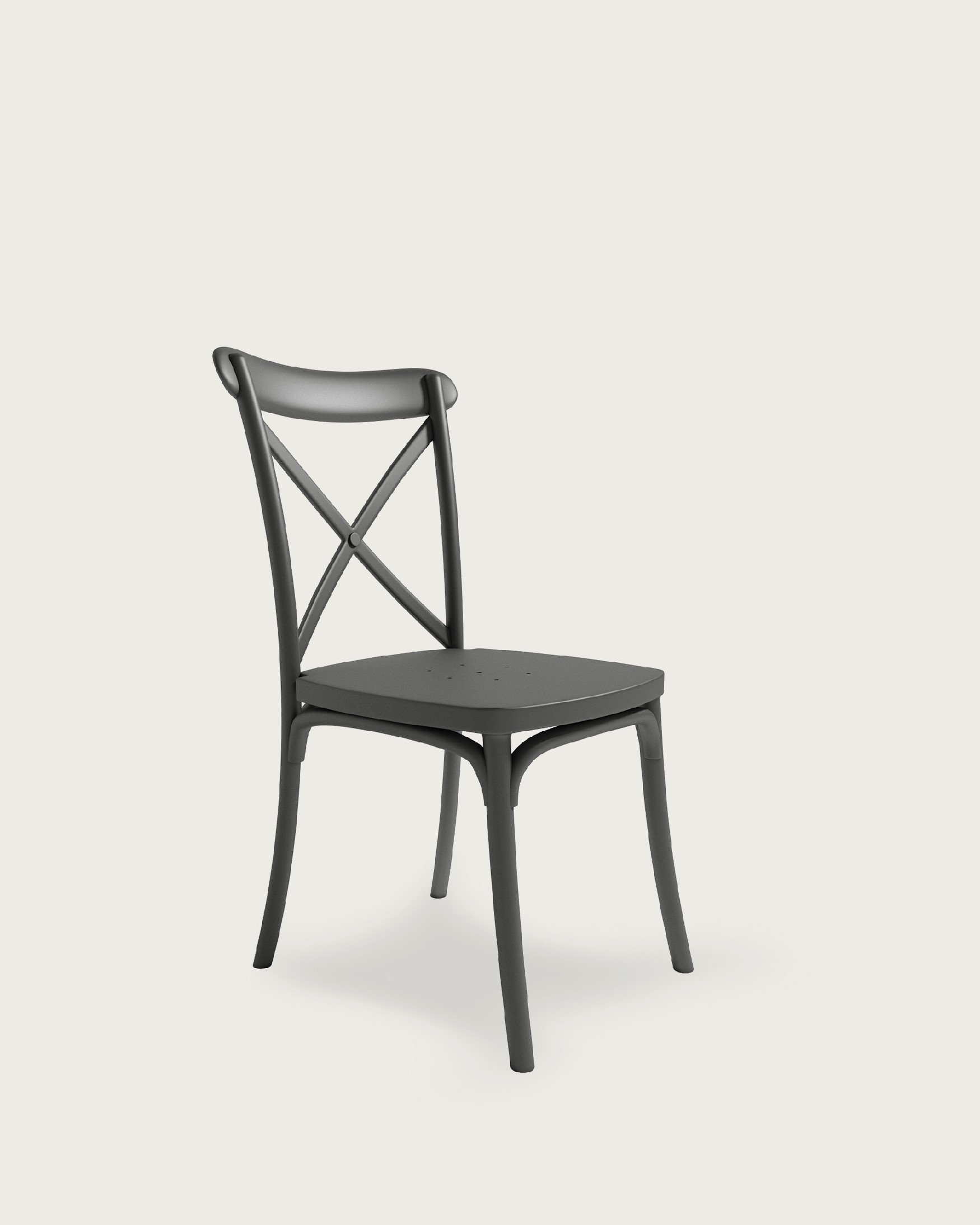 Chaise Roma en polypropylène graphite