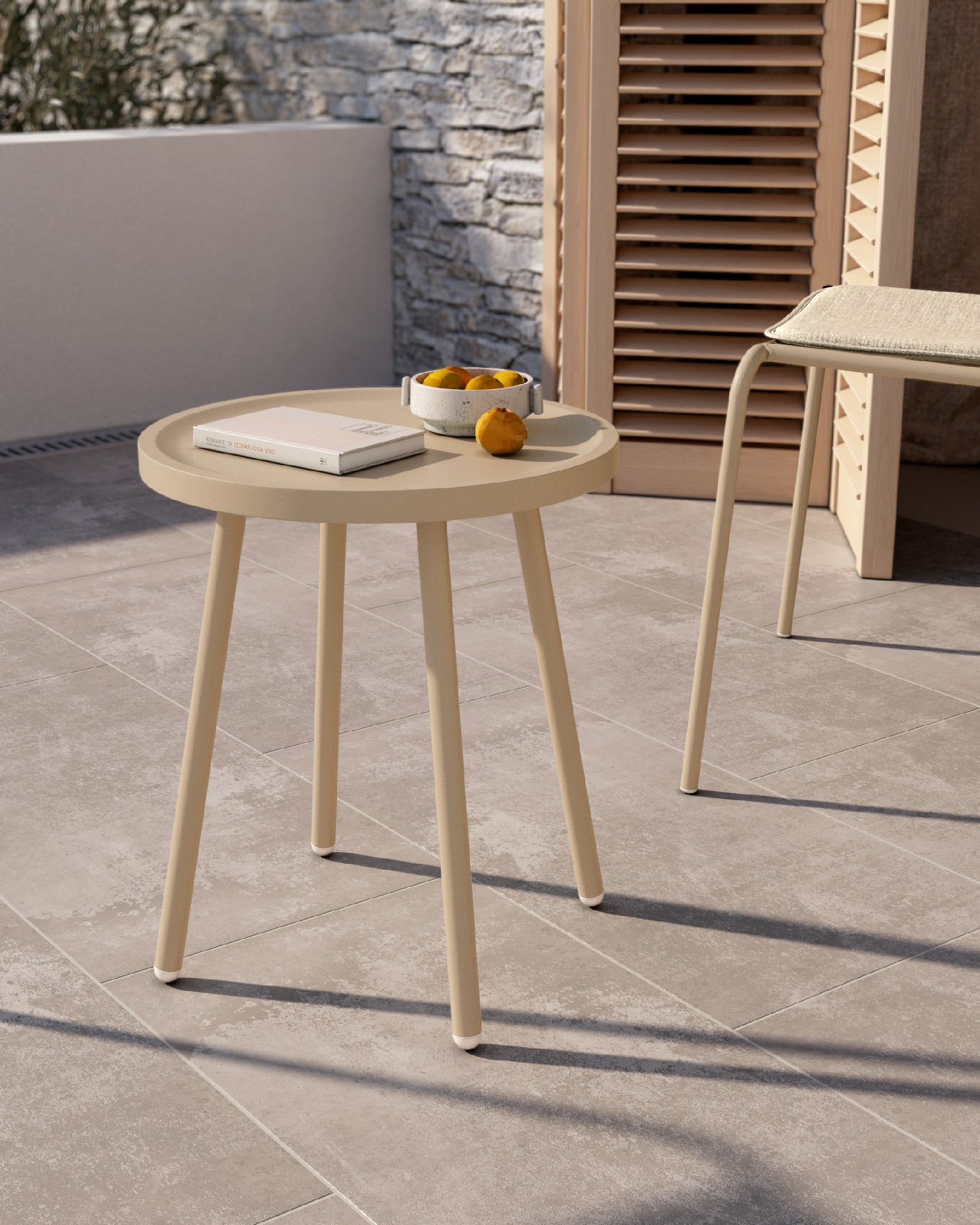 Saba auxiliary table sand Ø 40 cm