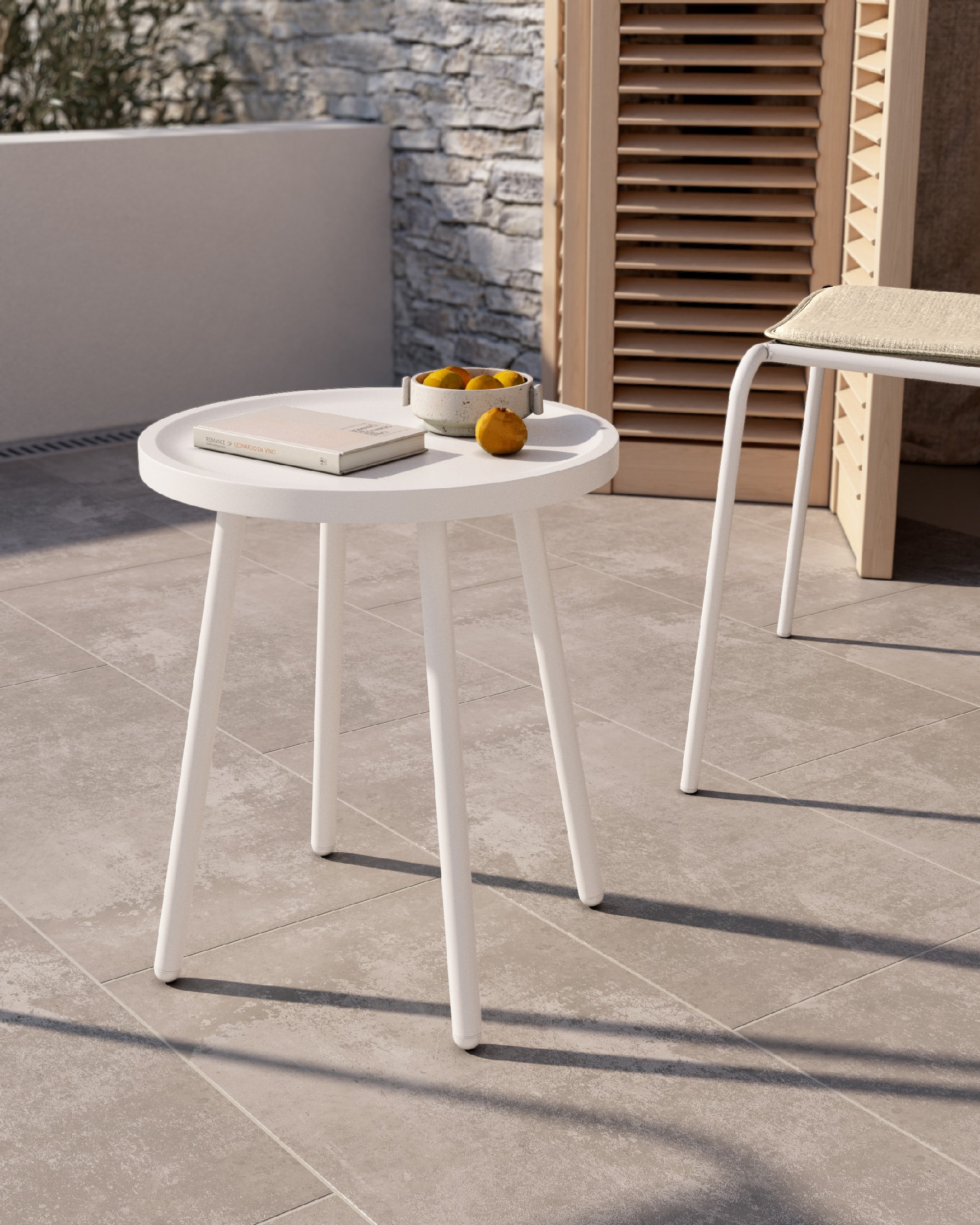 Saba white side table Ø 40 cm