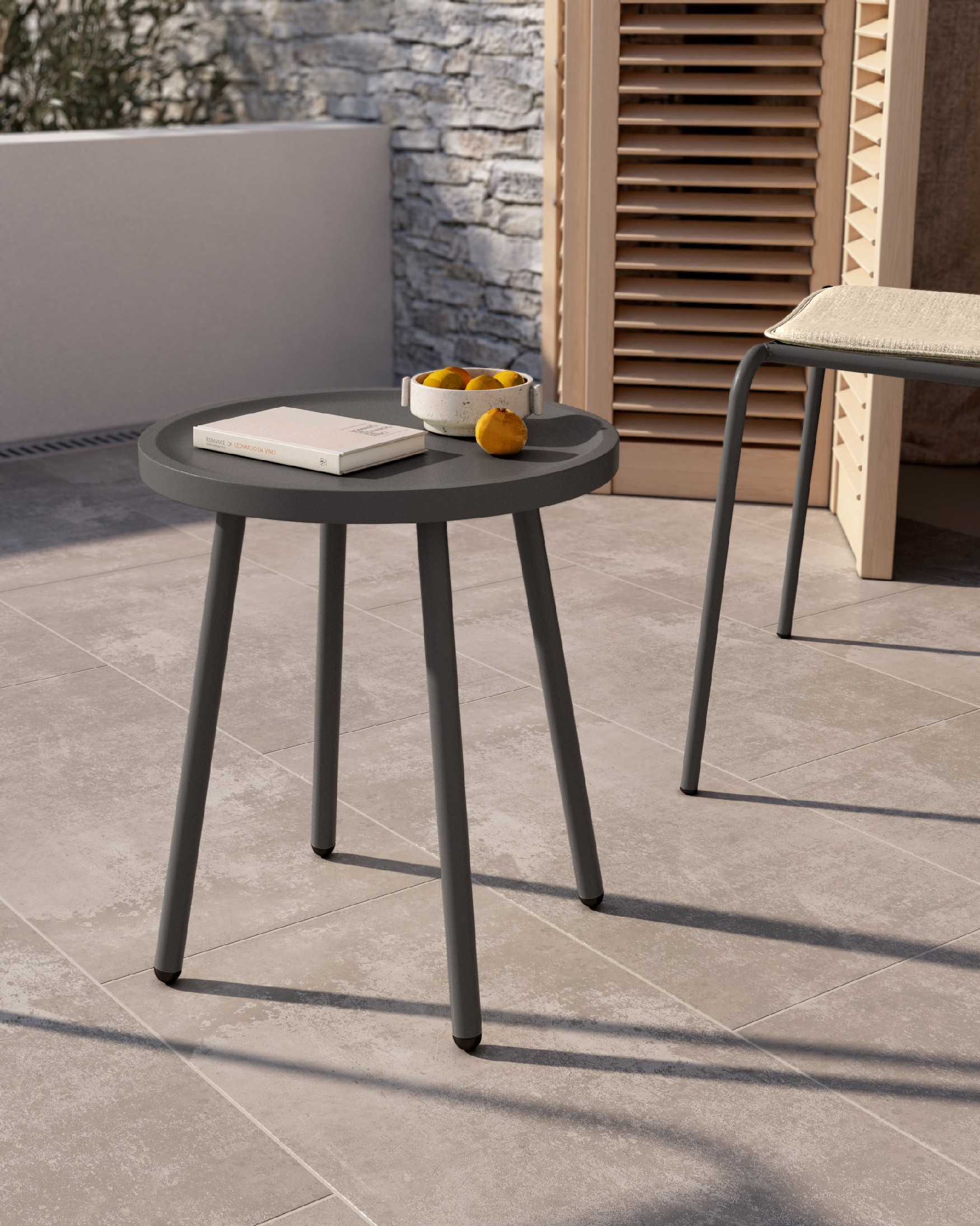 Saba auxiliary table graphite Ø 40 cm