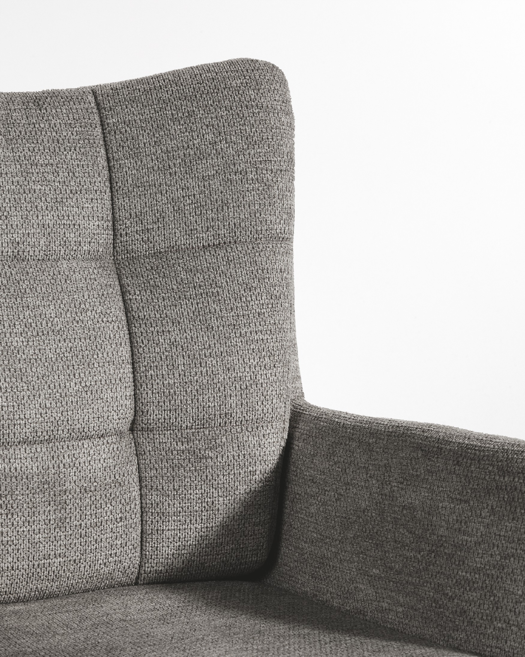 Salta chair 360º swivel with return function, slate upholstery and black metal legs