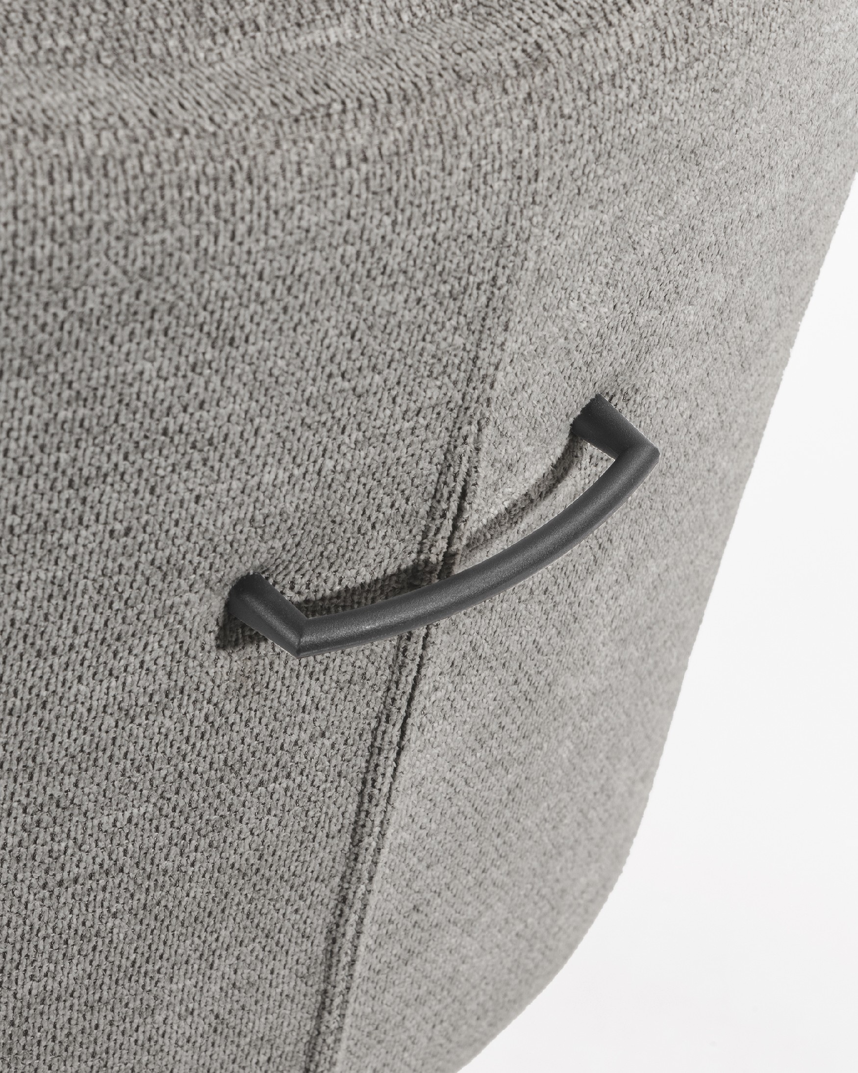 Salta chair 360º swivel with return function, slate upholstery and black metal legs