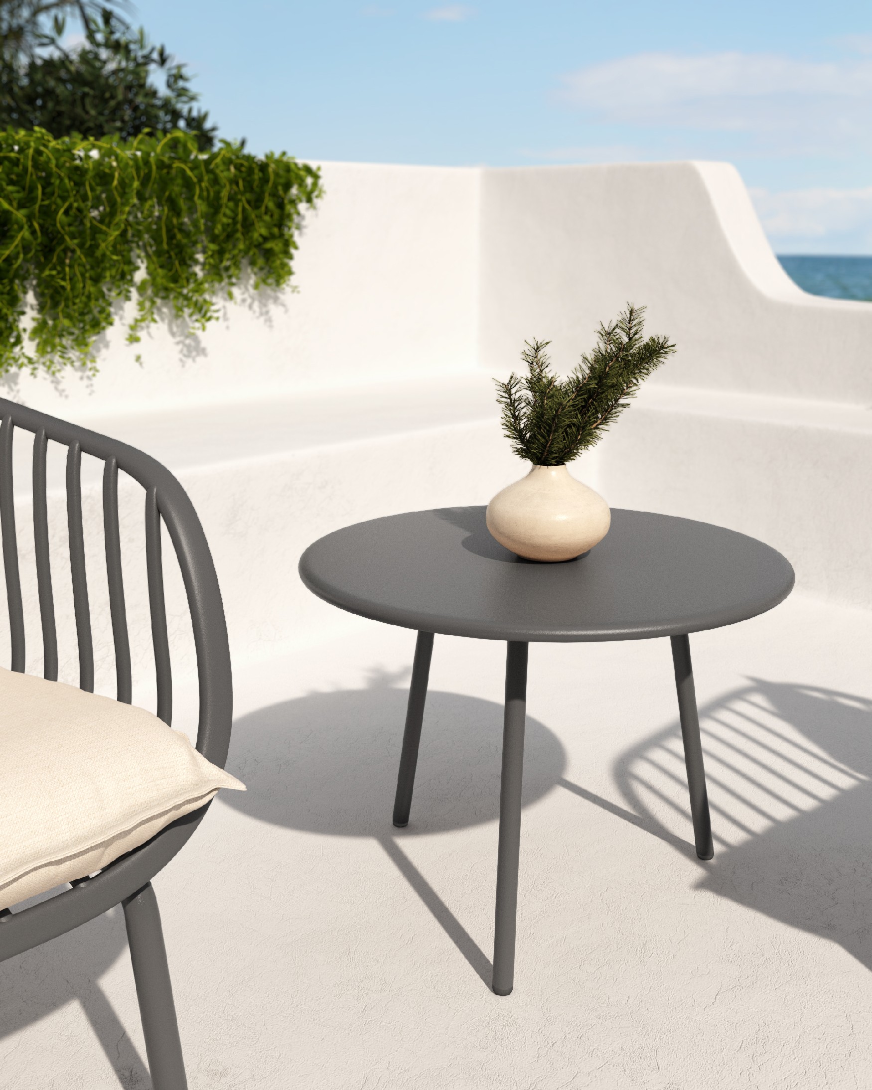 Samoa graphite side table Ø 60 cm