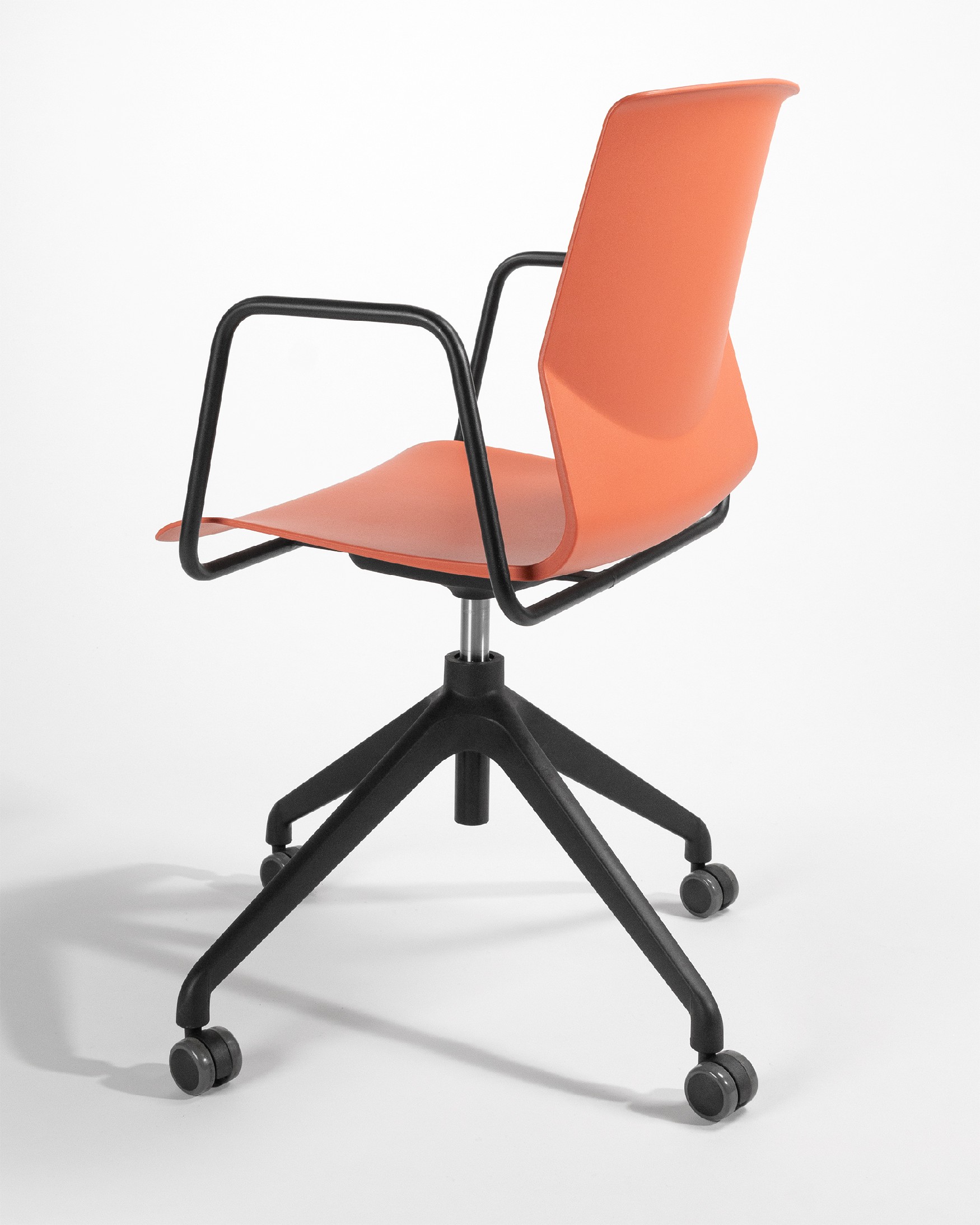 Coral polypropylene Seattle desk chair with black legs