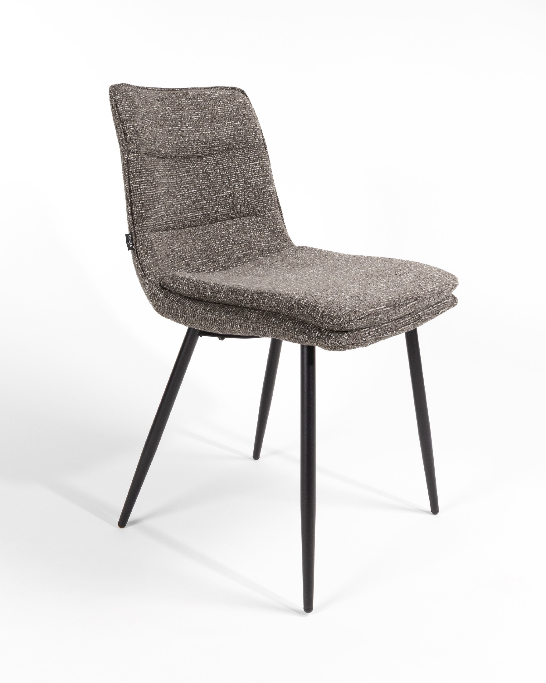 Sintra chair with anthracite upholstery and black metal legs