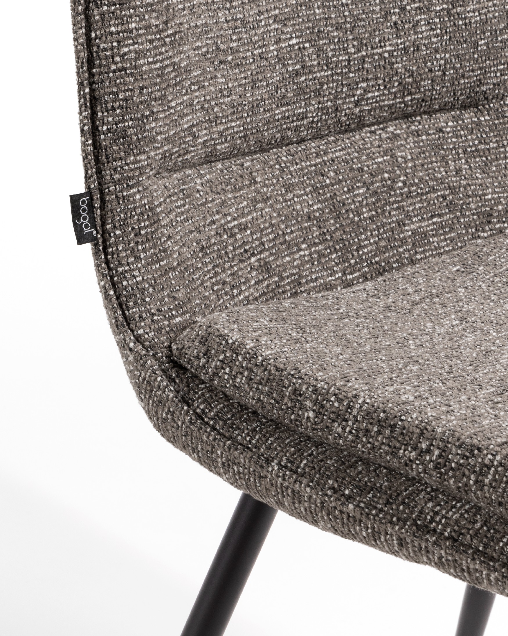 Sintra chair with anthracite upholstery and black metal legs