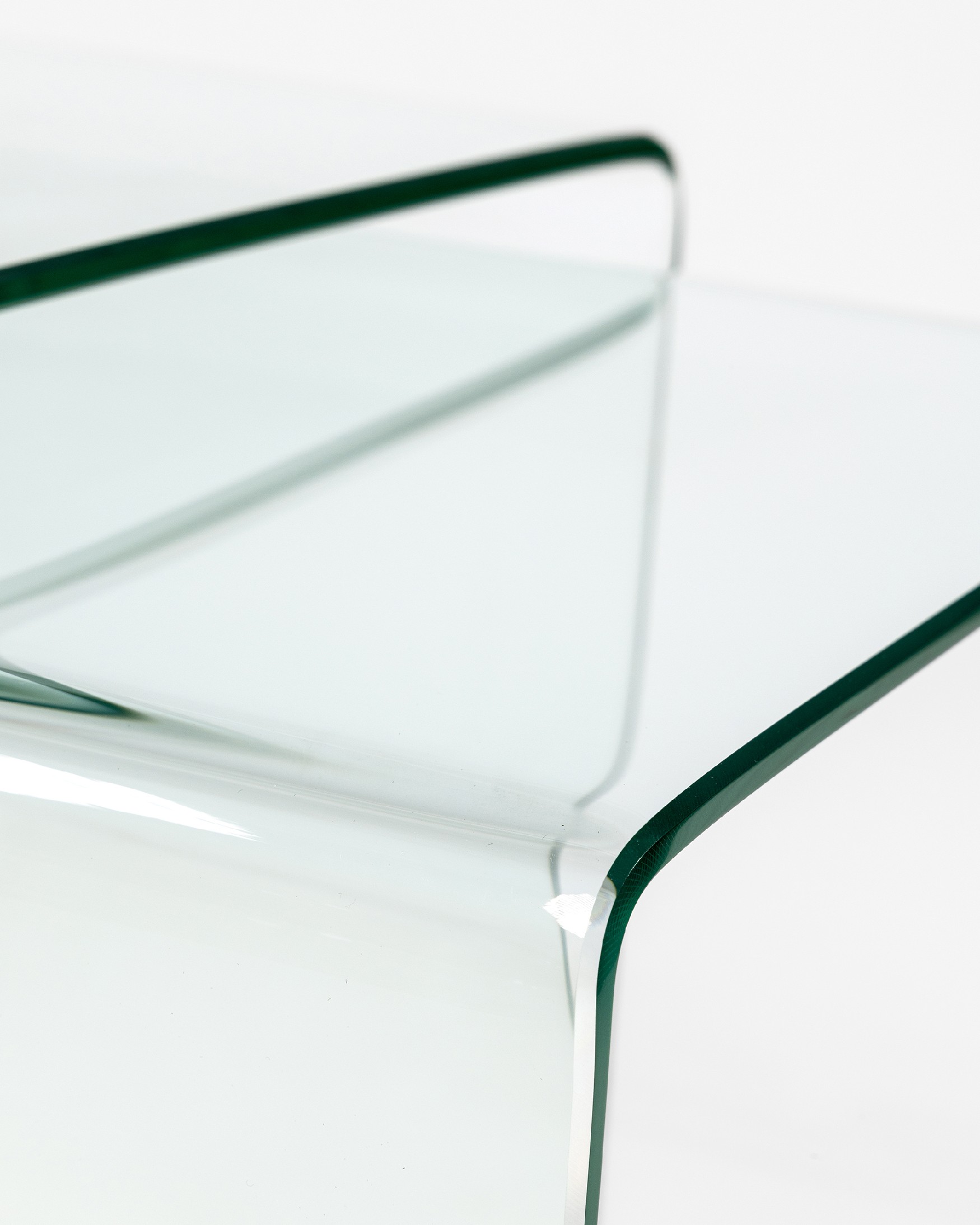 Juego de 2 mesas auxiliares Sofis de cristal templado transparente (8 mm) 49 x 49 cm/ 36 x 36 cm