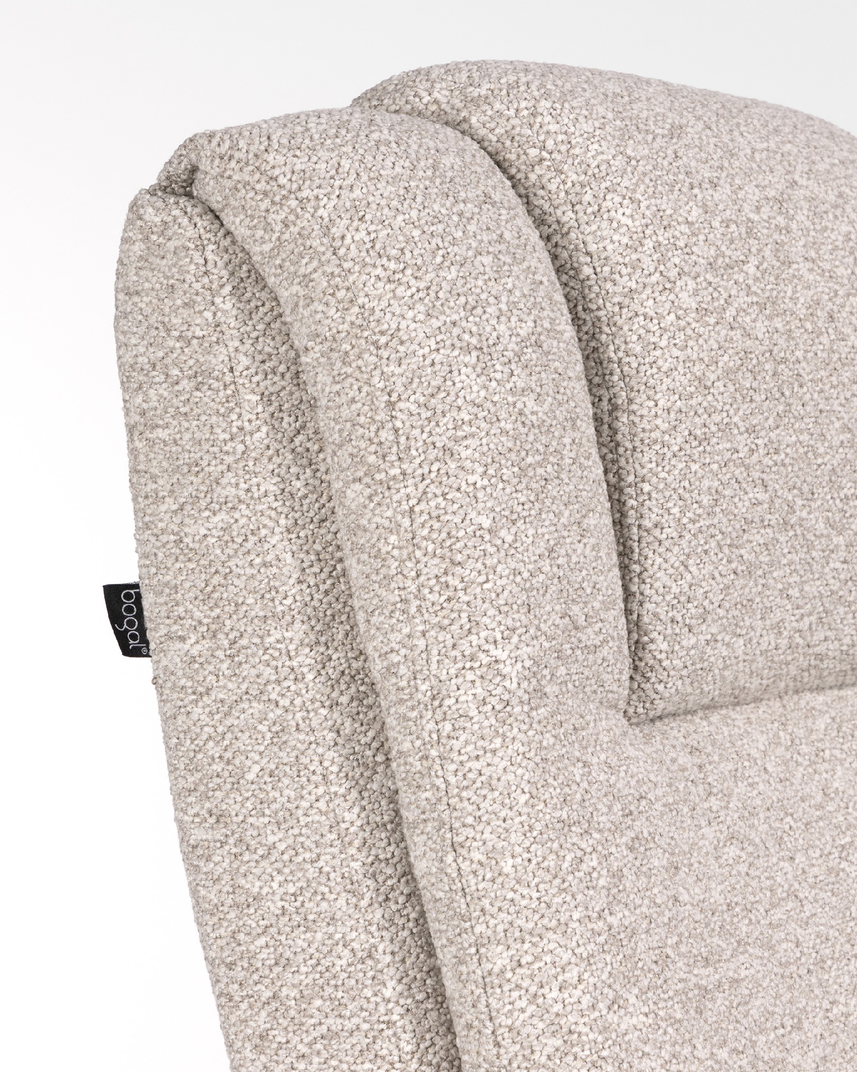 Talia electric reclining swivel armchair with sand upholstery and black metal base (2 motors)