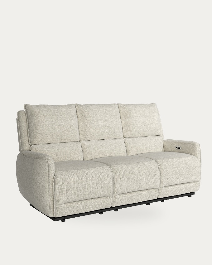 Electric sofa Teseo 3 seats upholstered beige