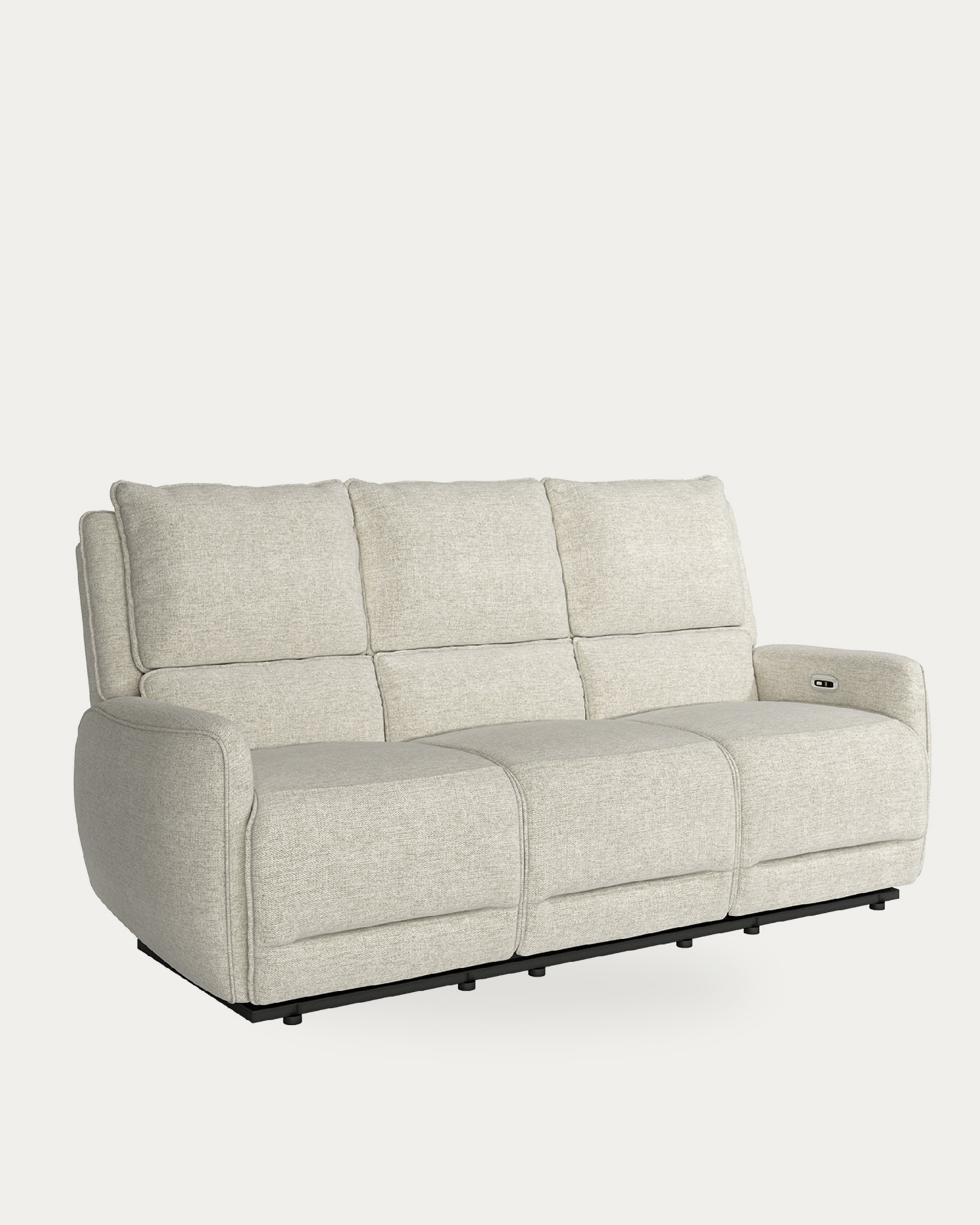 Electric sofa Teseo 3 seats upholstered beige