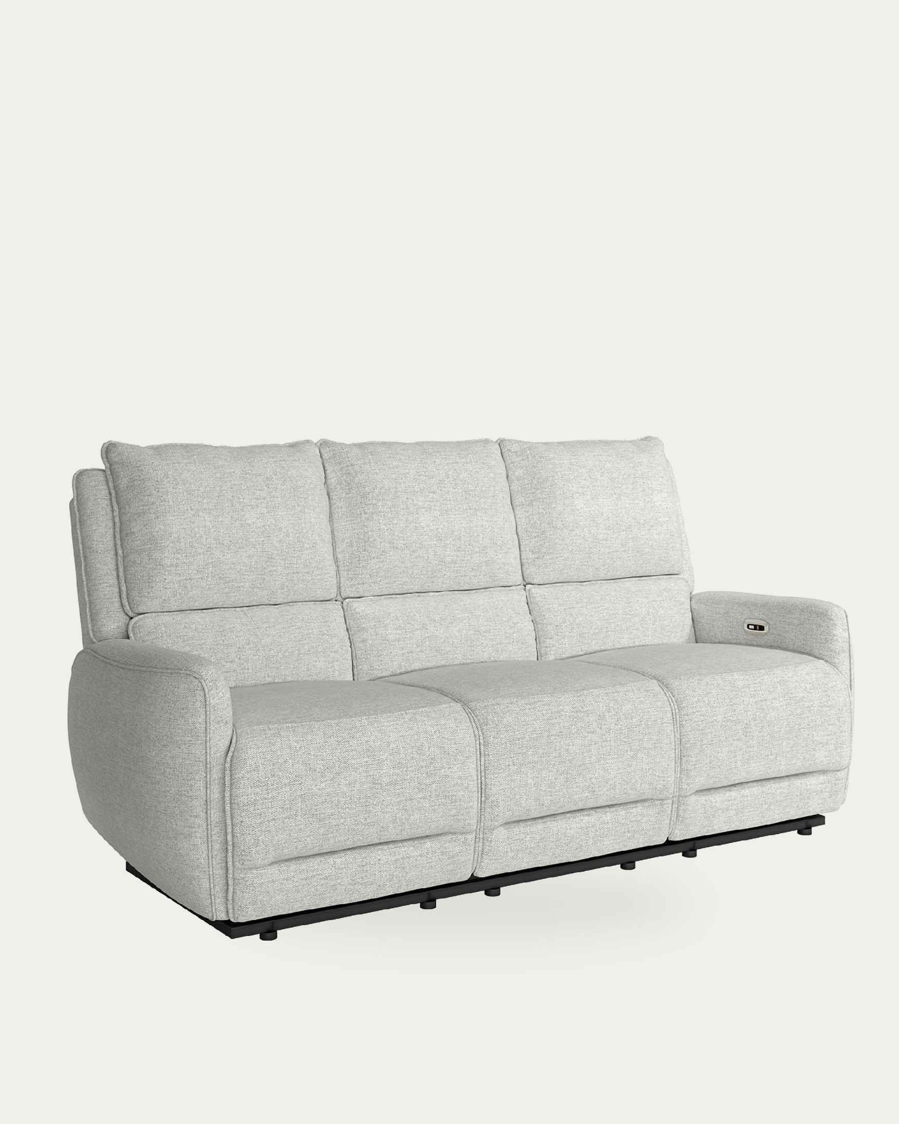 Electric sofa Teseo 3 seats upholstered gray