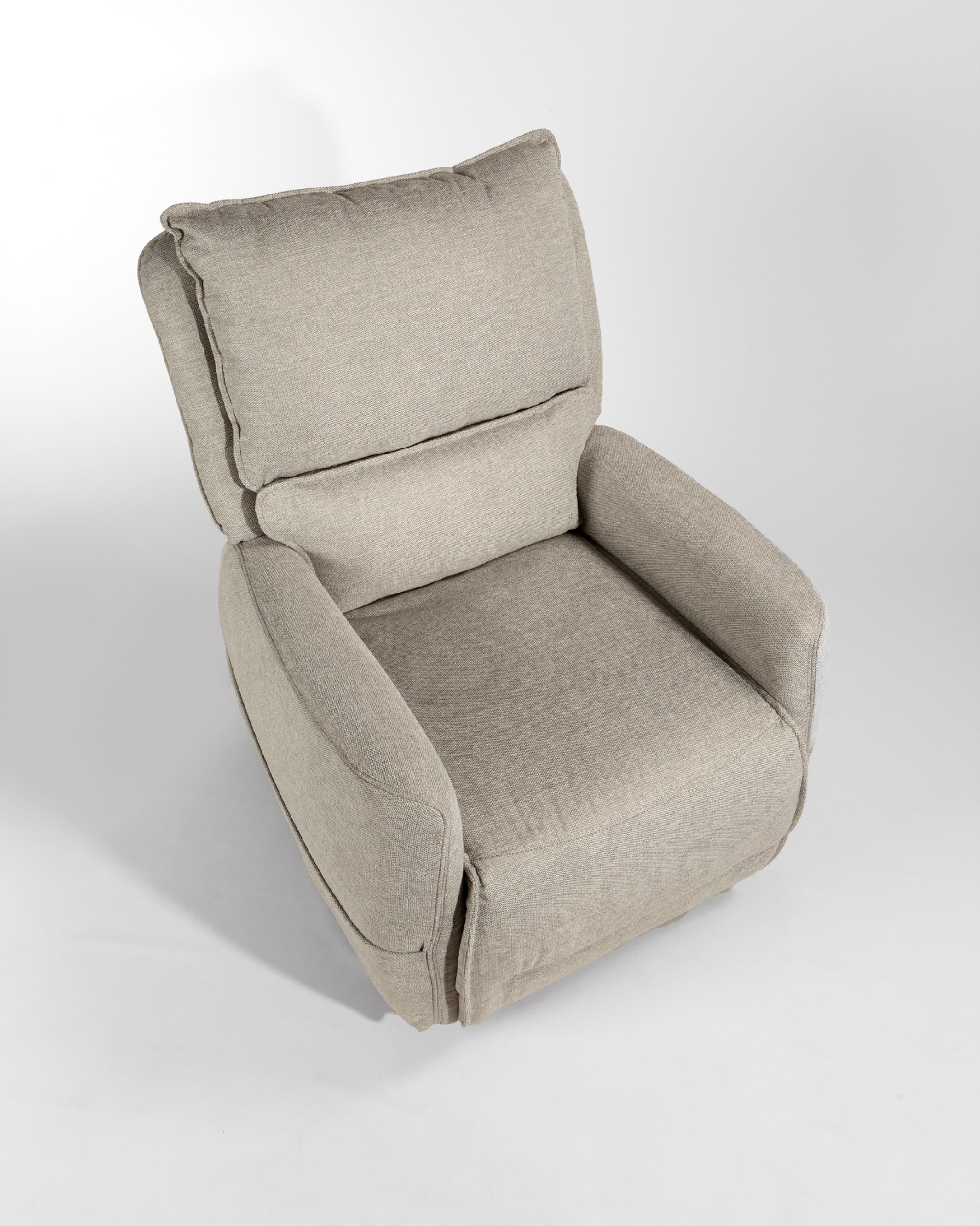 Fauteuil relax power lift de 2 moteurs Teseo avec tapisserie beige