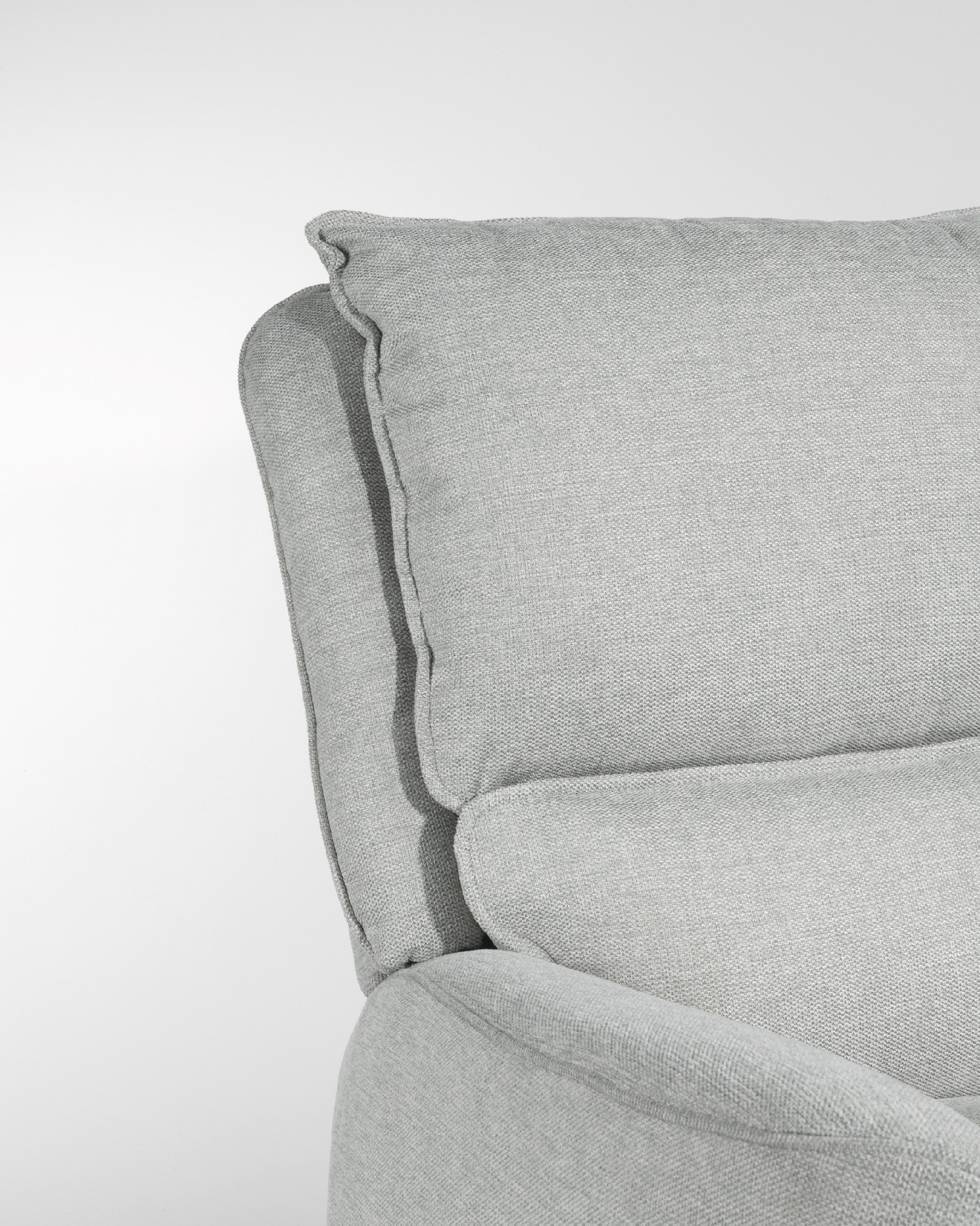 Fauteuil relax power lift de 2 moteurs Teseo avec tapisserie grise