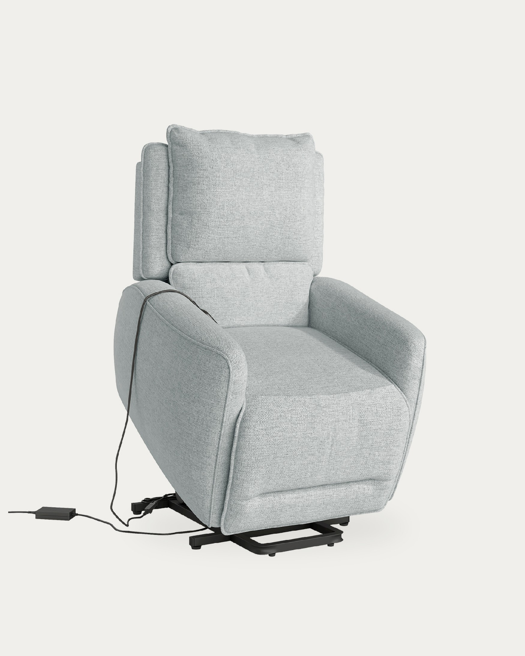 Fauteuil relax power lift à 1 moteur Teseo avec tapisserie grise